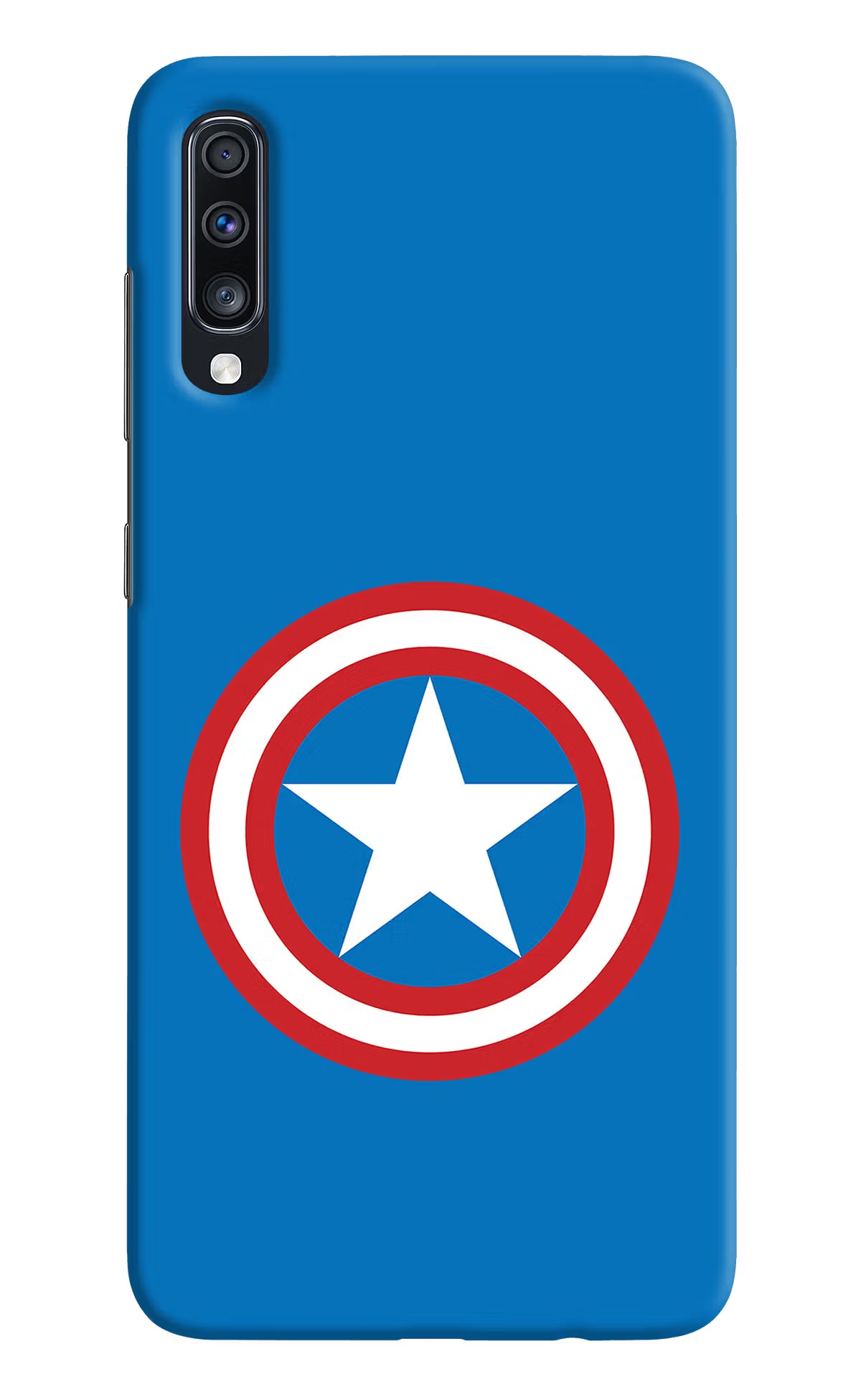 Captain America Logo Samsung A70 Back Cover - Captain America Logo Samsung A70 Hard Case Back Cover by Casekaro Captain America Logo Samsung A70 Hard Case Back Cover by Casekaro
