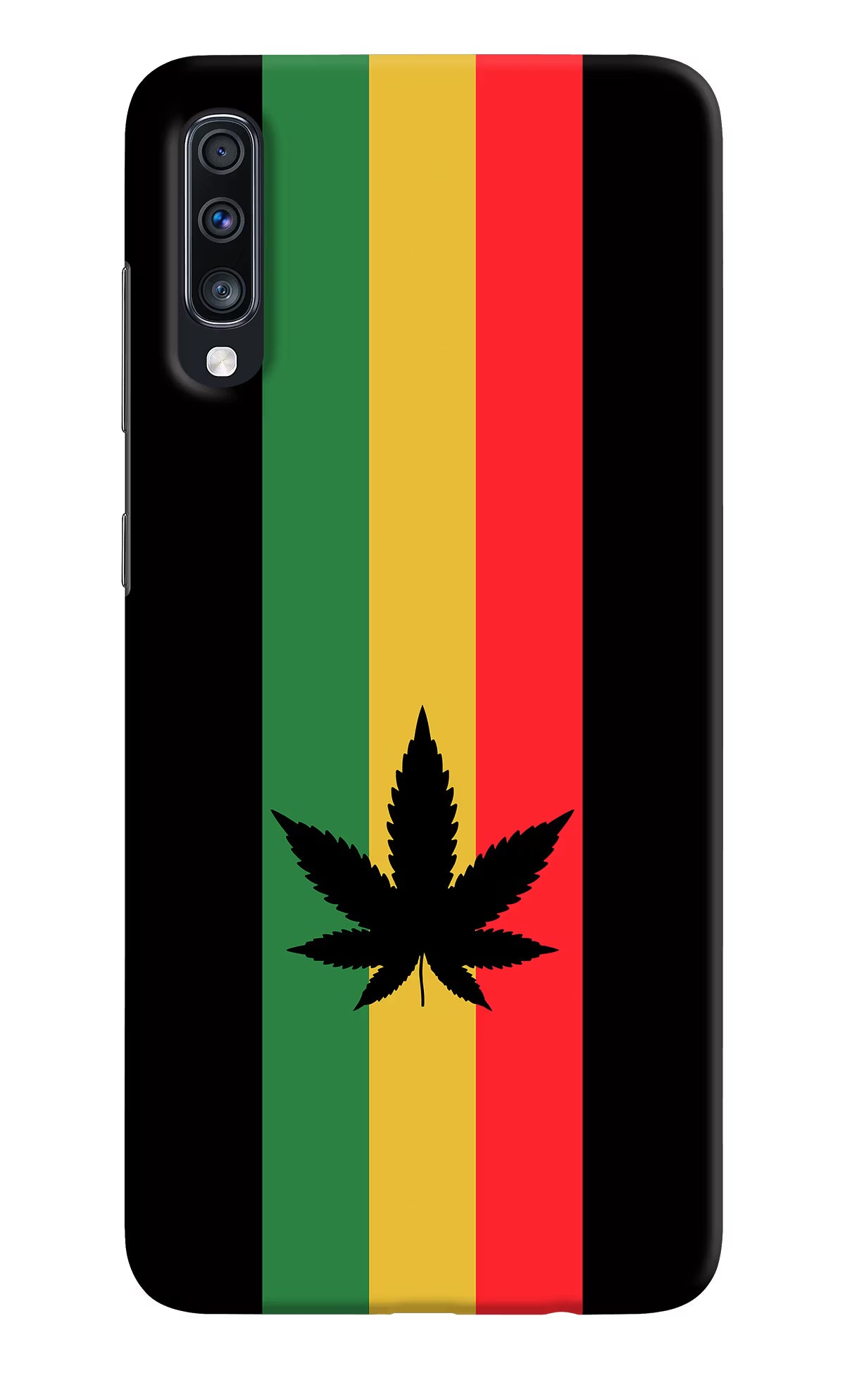 Weed Flag Samsung A70 Back Cover - Weed Flag Samsung A70 Hard Case Back Cover by Casekaro Weed Flag Samsung A70 Hard Case Back Cover by Casekaro
