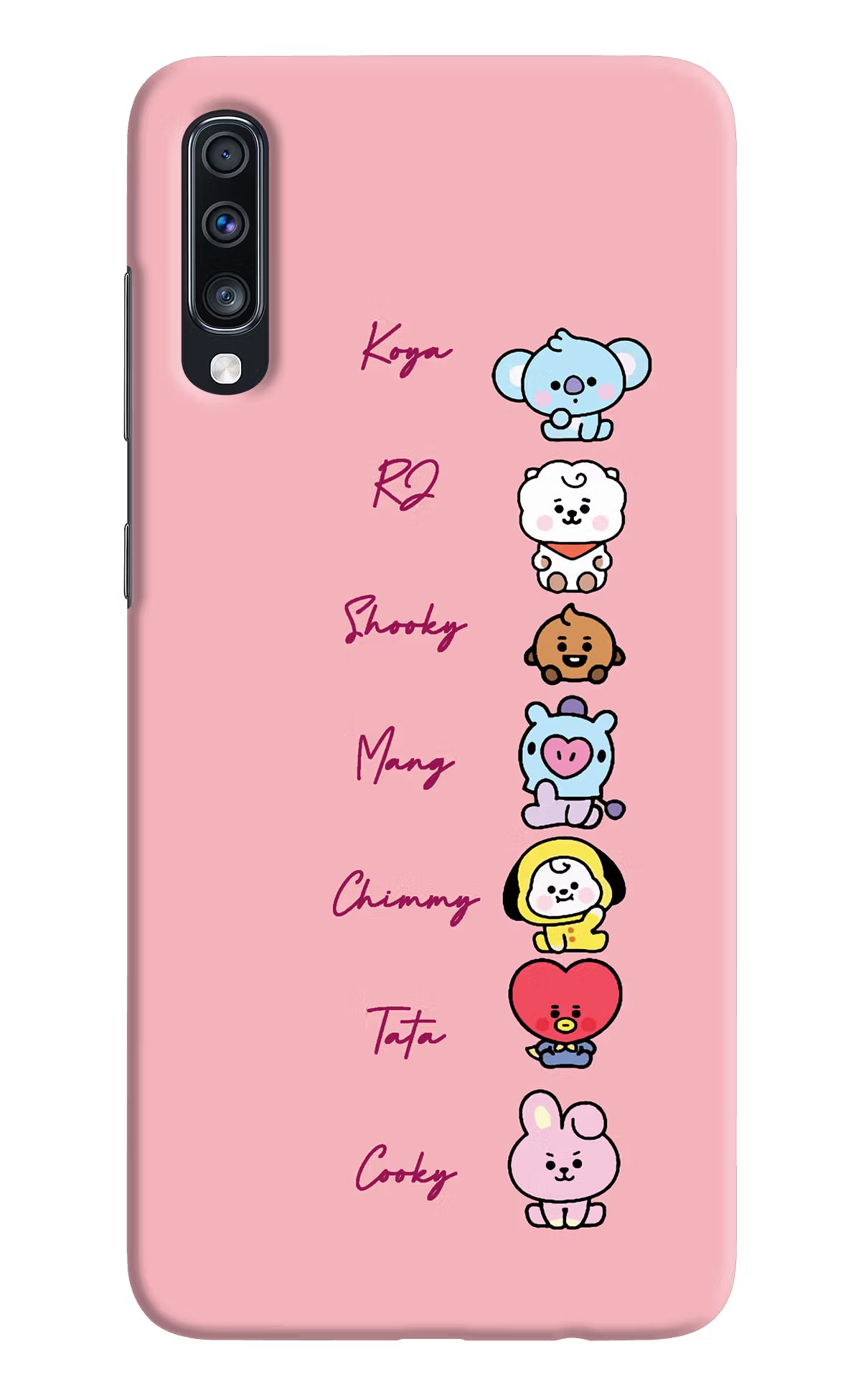 BTS names Samsung A70 Back Cover - BTS names Samsung A70 Hard Case Back Cover by Casekaro BTS names Samsung A70 Hard Case Back Cover by Casekaro