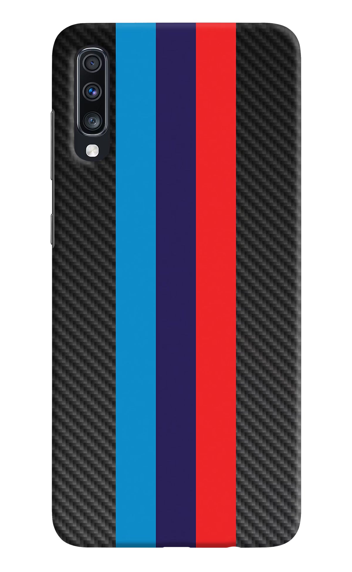 BMW Stripes Pattern Samsung A70 Back Cover - BMW Stripes Pattern Samsung A70 Hard Case Back Cover by Casekaro BMW Stripes Pattern Samsung A70 Hard Case Back Cover by Casekaro