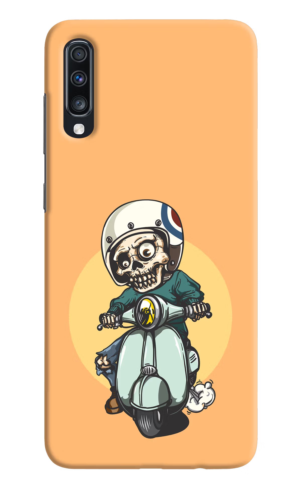 Undead Biker Samsung A70 Back Cover - Undead Biker Samsung A70 Hard Case Back Cover by Casekaro Undead Biker Samsung A70 Hard Case Back Cover by Casekaro