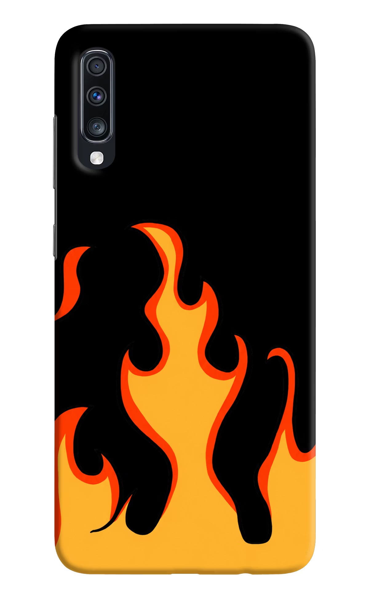 Fired Up – Black Samsung A70 Back Cover - Fired Up – Black Samsung A70 Hard Case Back Cover by Casekaro Fired Up – Black Samsung A70 Hard Case Back Cover by Casekaro