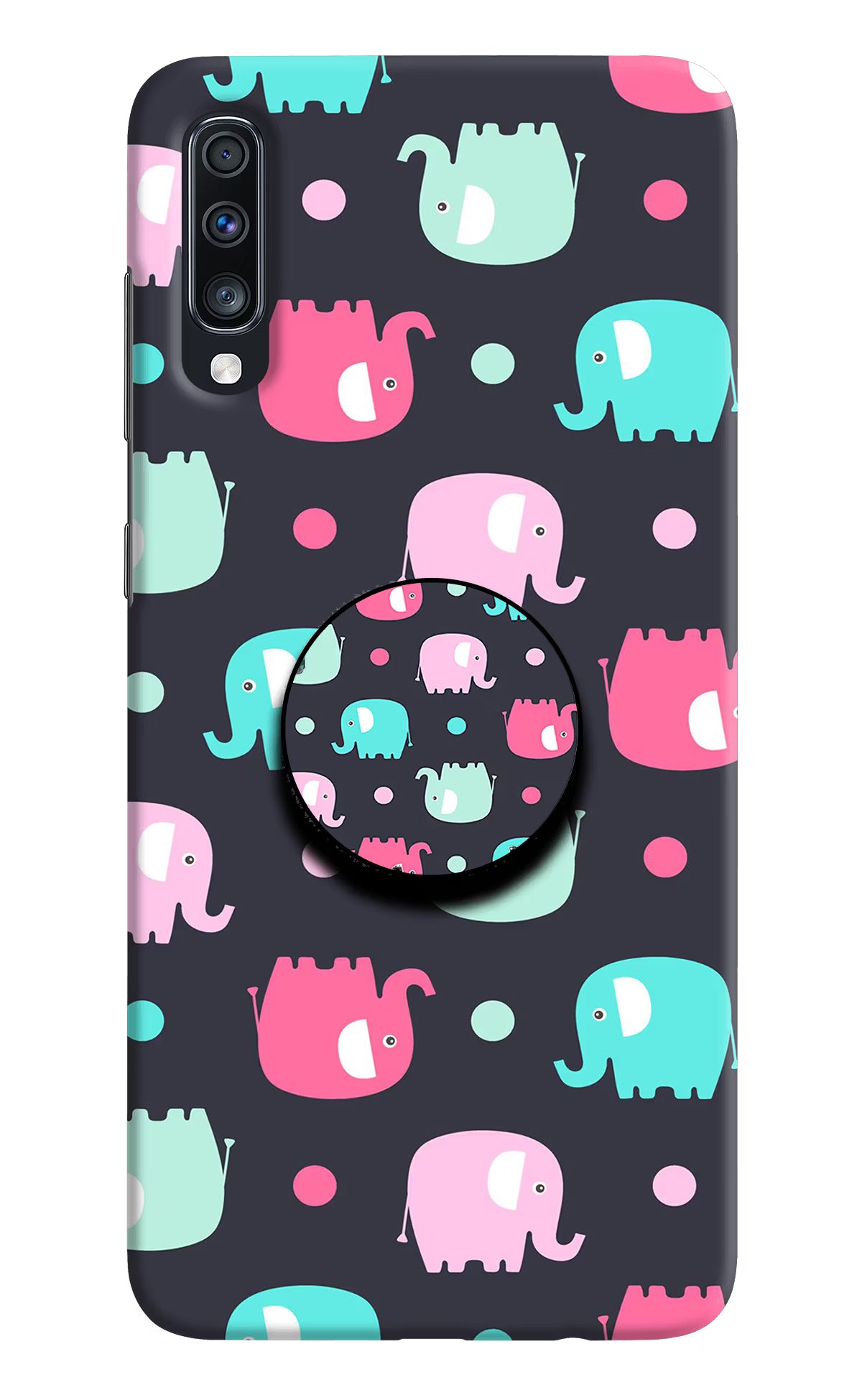 Baby Elephants Samsung A70 Pop Case - Baby Elephants Samsung A70 Pop Case by Casekaro Baby Elephants Samsung A70 Pop Case by Casekaro