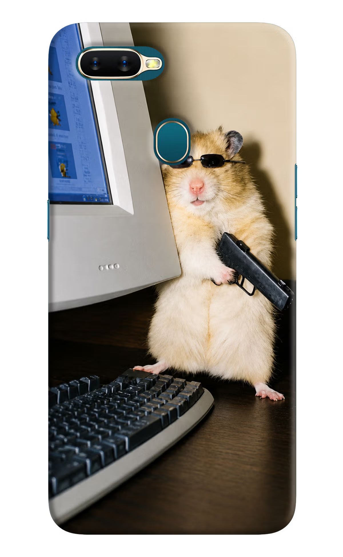 Hacker Hamster Oppo A7/A5s/A12 Back Cover - Hacker Hamster Oppo A7/A5s/A12 Back Cover Hacker Hamster Oppo A7/A5s/A12 Back Cover