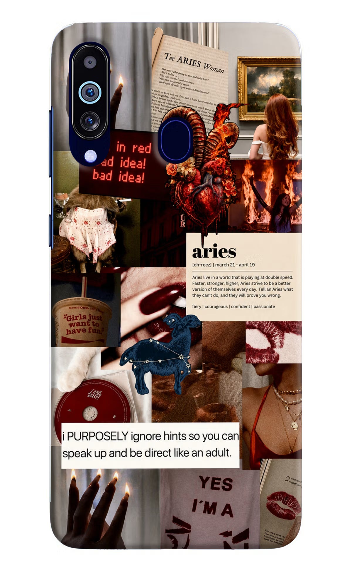 Zodiac Aries Samsung M40/A60 Back Cover - Zodiac Aries Samsung M40/A60 Back Cover Zodiac Aries Samsung M40/A60 Back Cover