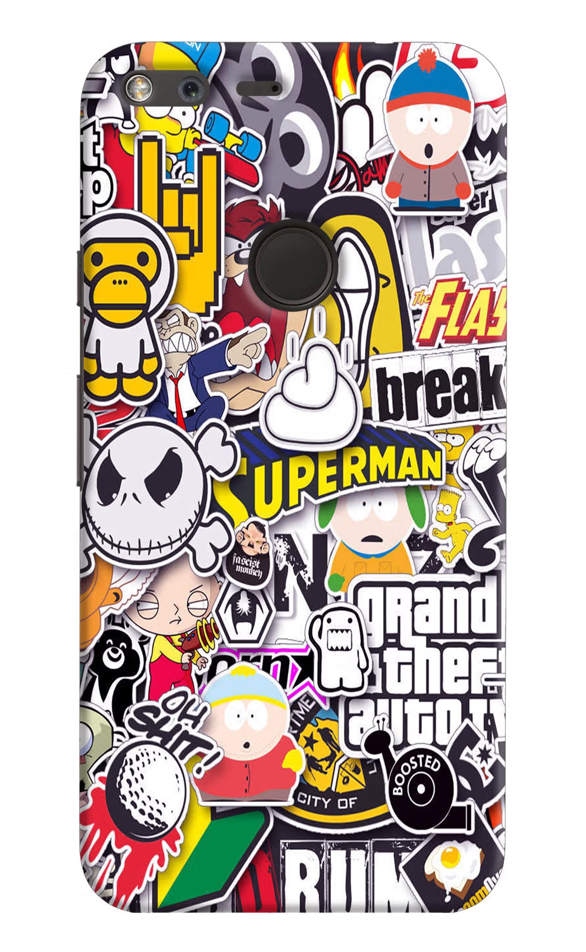 Sticker Bomb Google Pixel XL Back Cover - Sticker Bomb Google Pixel XL Hard Case Back Cover by Casekaro Sticker Bomb Google Pixel XL Hard Case Back Cover by Casekaro