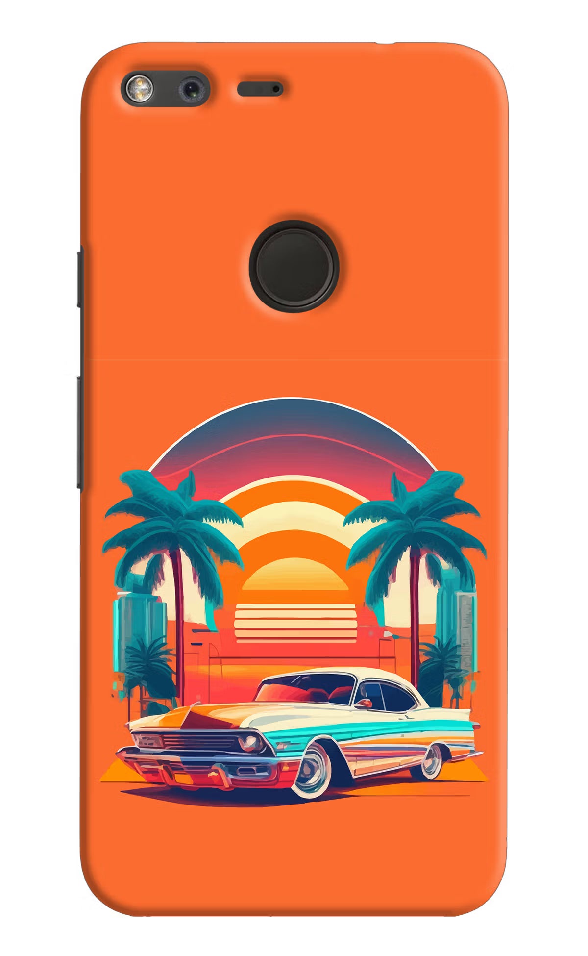 Palm Drive 80s Google Pixel XL Back Cover - Palm Drive 80s Google Pixel XL Hard Case Back Cover by Casekaro Palm Drive 80s Google Pixel XL Hard Case Back Cover by Casekaro