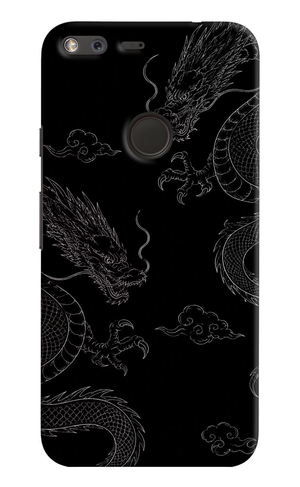 Twin Dragons Google Pixel XL Back Cover - Twin Dragons Google Pixel XL Hard Case Back Cover by Casekaro Twin Dragons Google Pixel XL Hard Case Back Cover by Casekaro