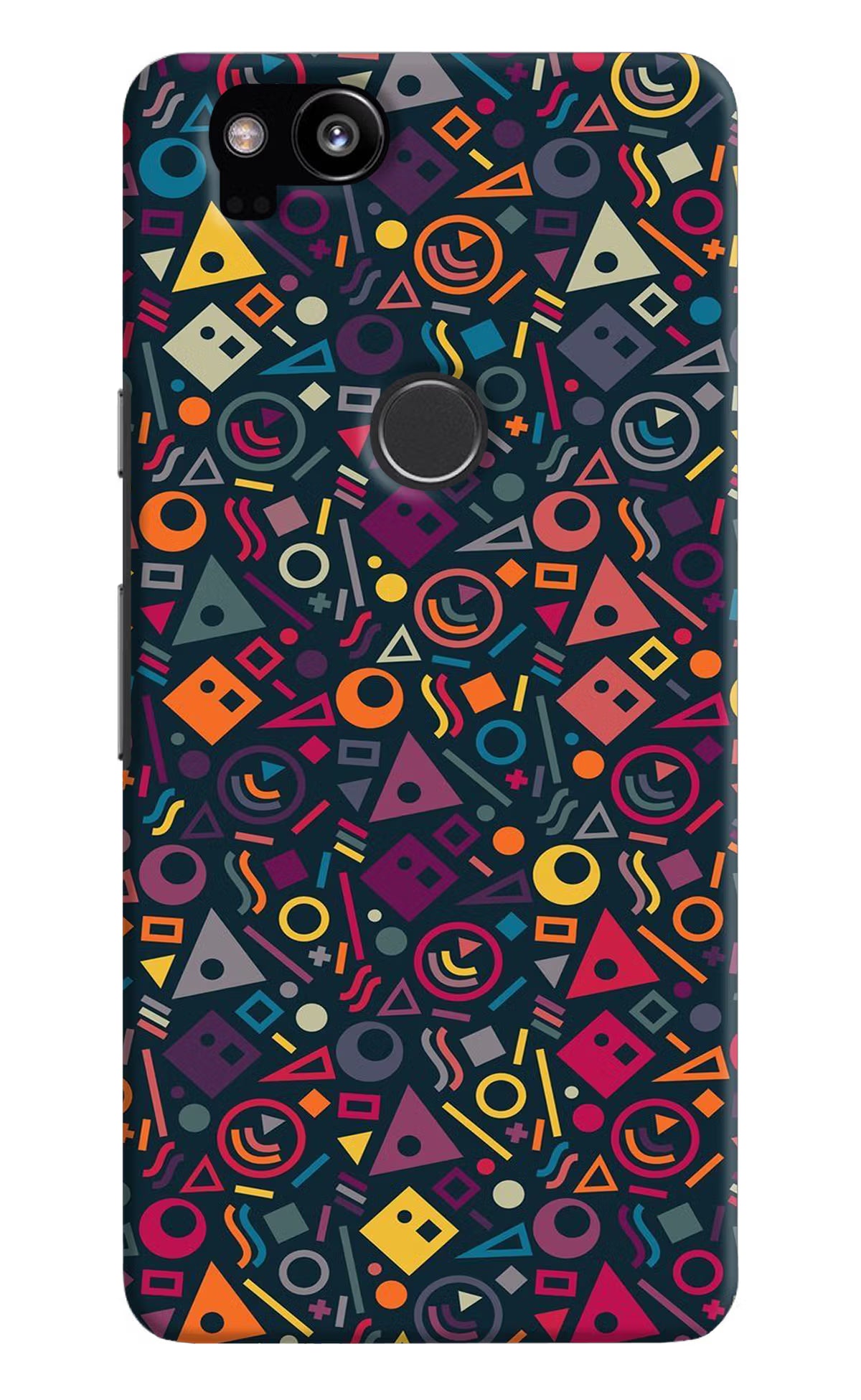 Geometric Abstract Google Pixel 2 Hard Case Back Cover by Casekaro