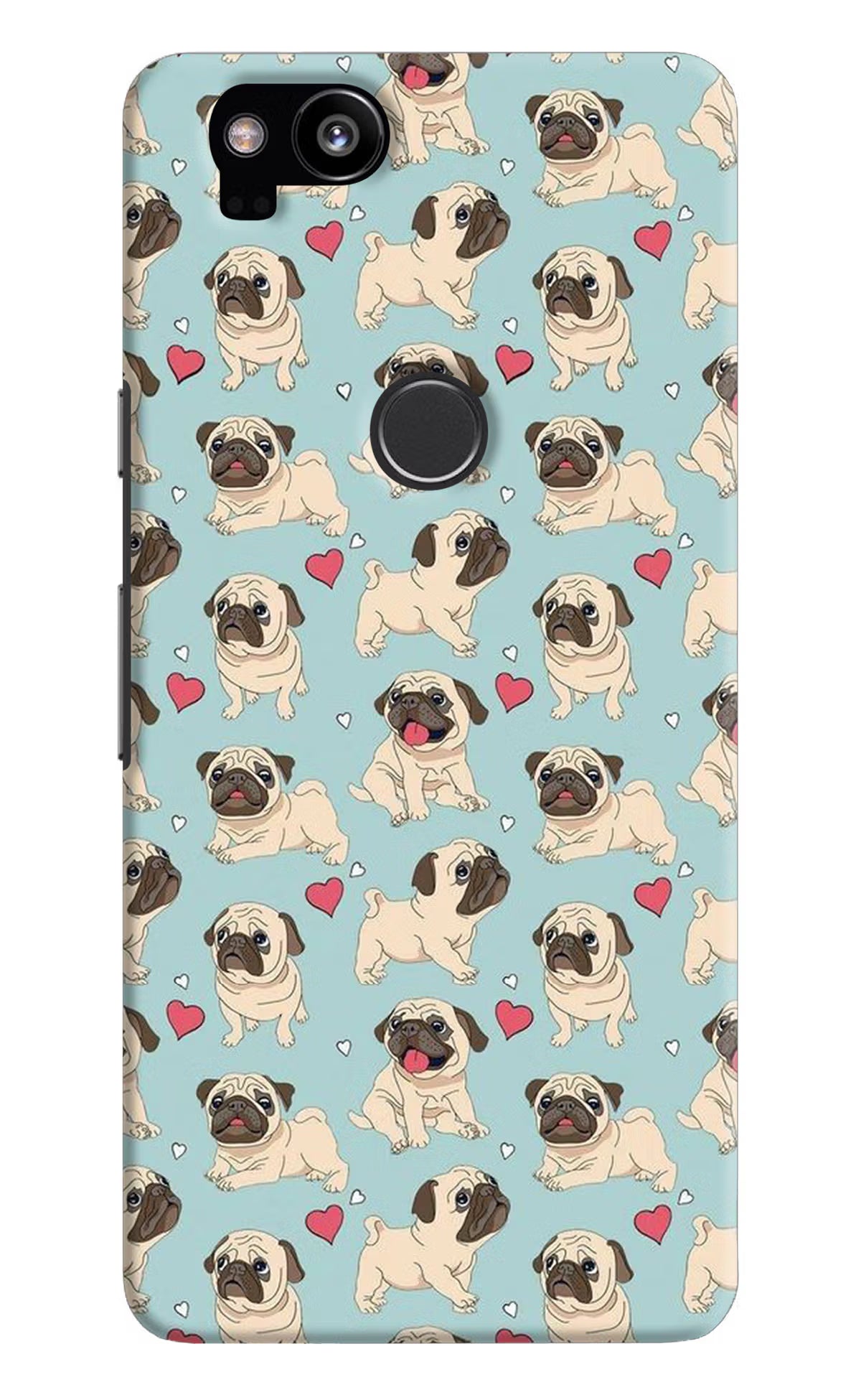 Pug Dog Google Pixel 2 Back Cover - Pug Dog Google Pixel 2 Hard Case Back Cover by Casekaro Pug Dog Google Pixel 2 Hard Case Back Cover by Casekaro