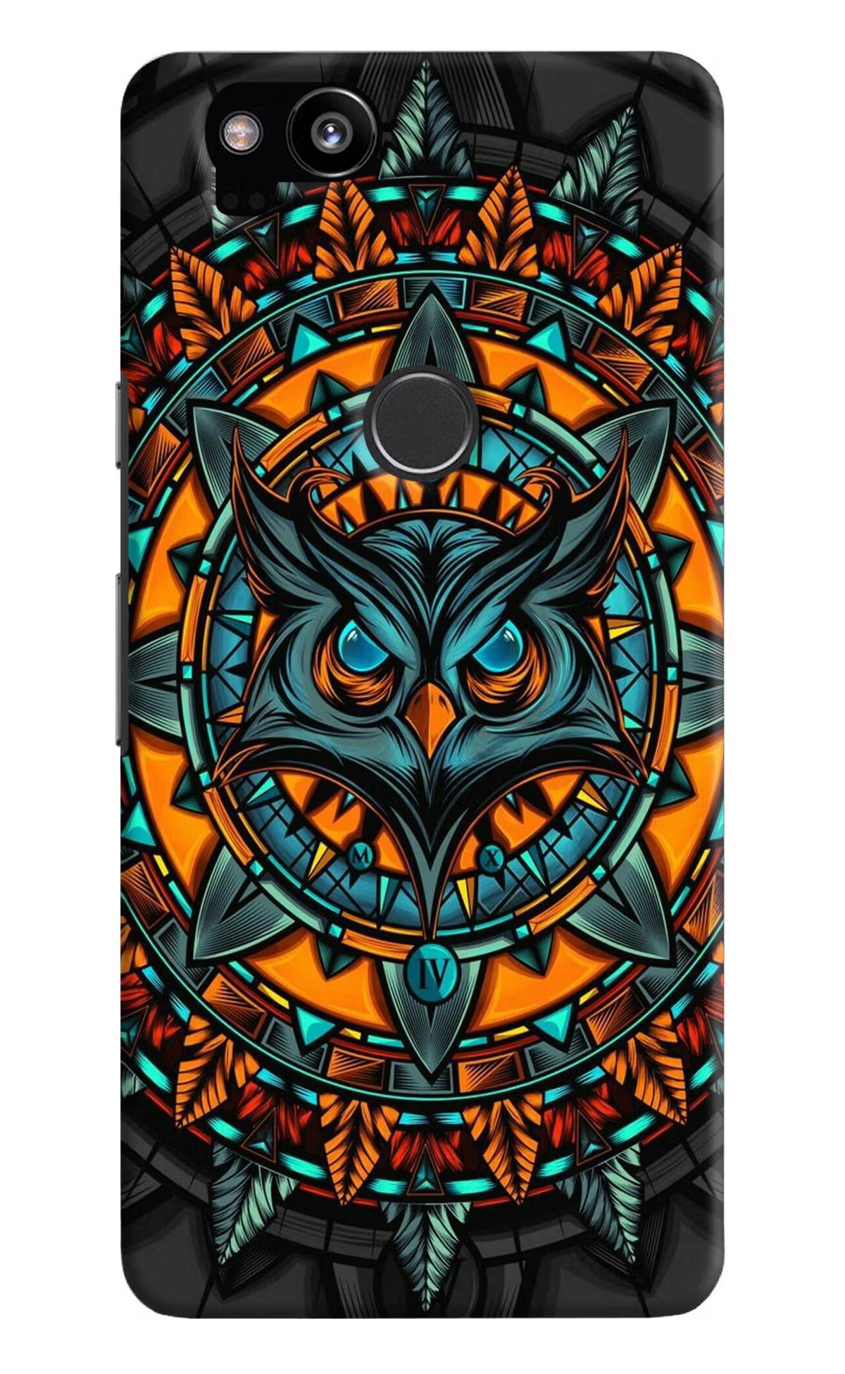 Angry Owl Art Google Pixel 2 Hard Case Back Cover by Casekaro