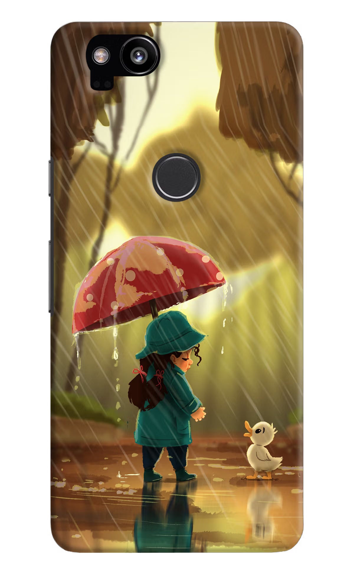 Rainy Day Google Pixel 2 Back Cover - Rainy Day Google Pixel 2 Hard Case Back Cover by Casekaro Rainy Day Google Pixel 2 Hard Case Back Cover by Casekaro