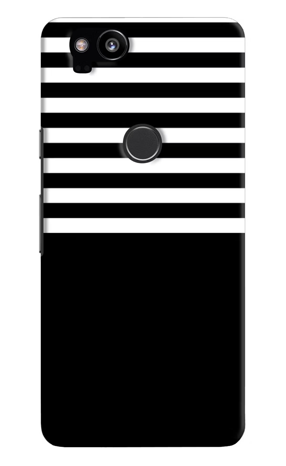Black and White Print Google Pixel 2 Hard Case Back Cover by Casekaro