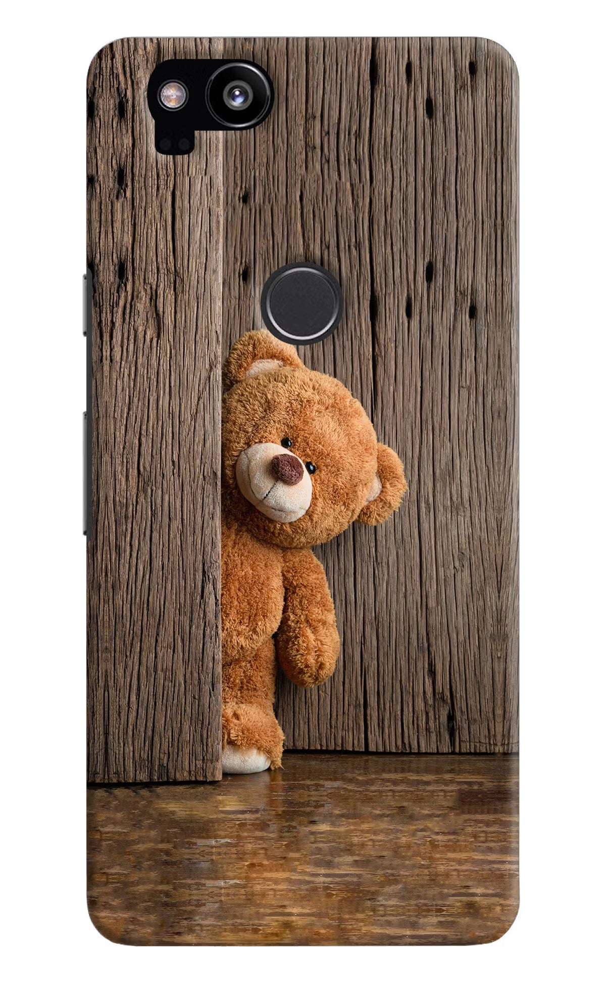 Teddy Wooden Google Pixel 2 Hard Case Back Cover by Casekaro