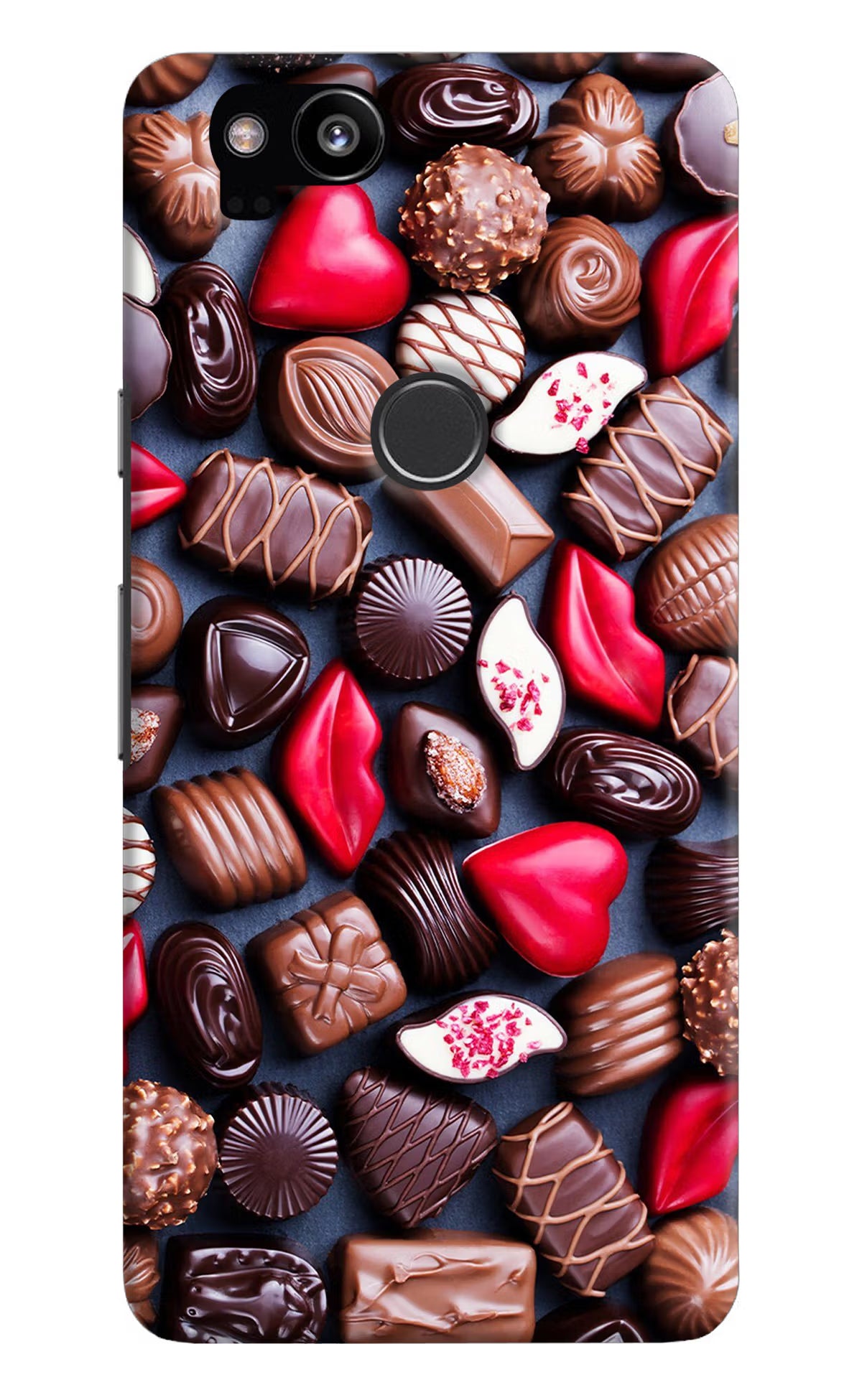 Chocolates Google Pixel 2 Back Cover - Chocolates Google Pixel 2 Hard Case Back Cover by Casekaro Chocolates Google Pixel 2 Hard Case Back Cover by Casekaro