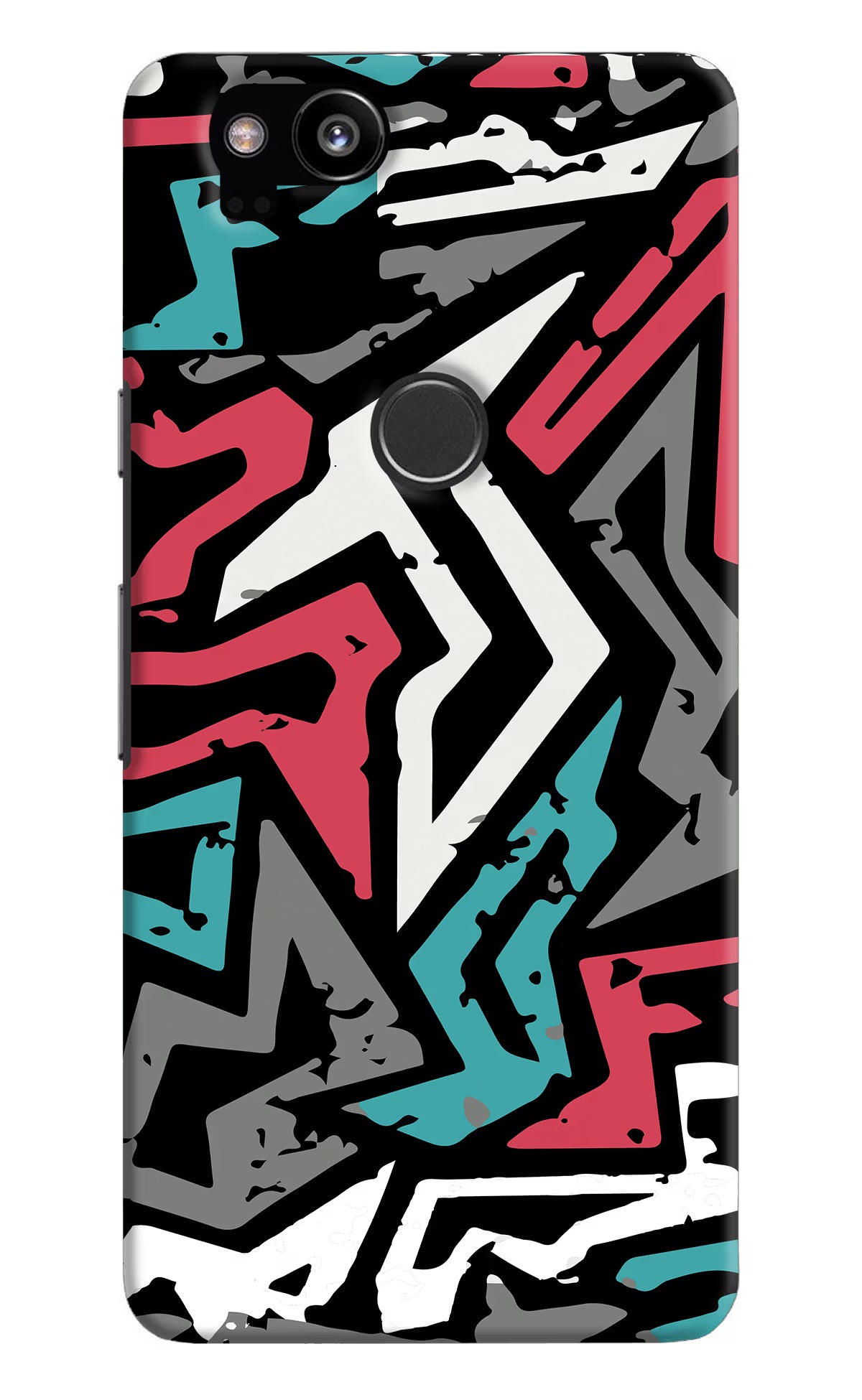 Geometric Graffiti Google Pixel 2 Back Cover - Geometric Graffiti Google Pixel 2 Hard Case Back Cover by Casekaro Geometric Graffiti Google Pixel 2 Hard Case Back Cover by Casekaro