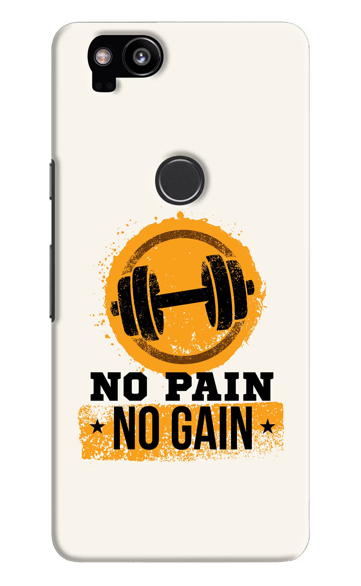 No Pain No Gain Google Pixel 2 Back Cover - No Pain No Gain Google Pixel 2 Hard Case Back Cover by Casekaro No Pain No Gain Google Pixel 2 Hard Case Back Cover by Casekaro
