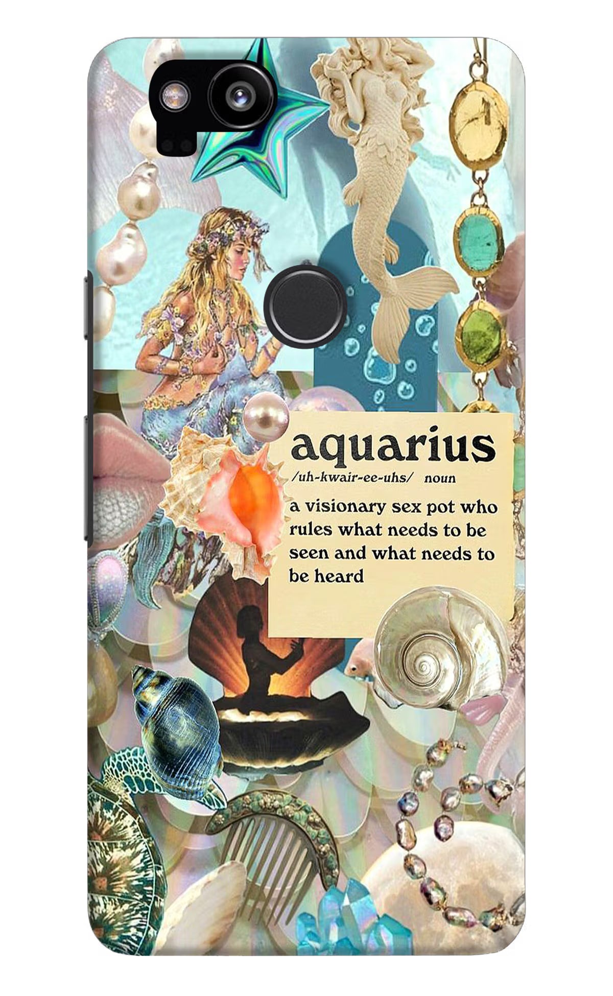 Aquarius Zodiac Google Pixel 2 Back Cover - Aquarius Zodiac Google Pixel 2 Hard Case Back Cover by Casekaro Aquarius Zodiac Google Pixel 2 Hard Case Back Cover by Casekaro