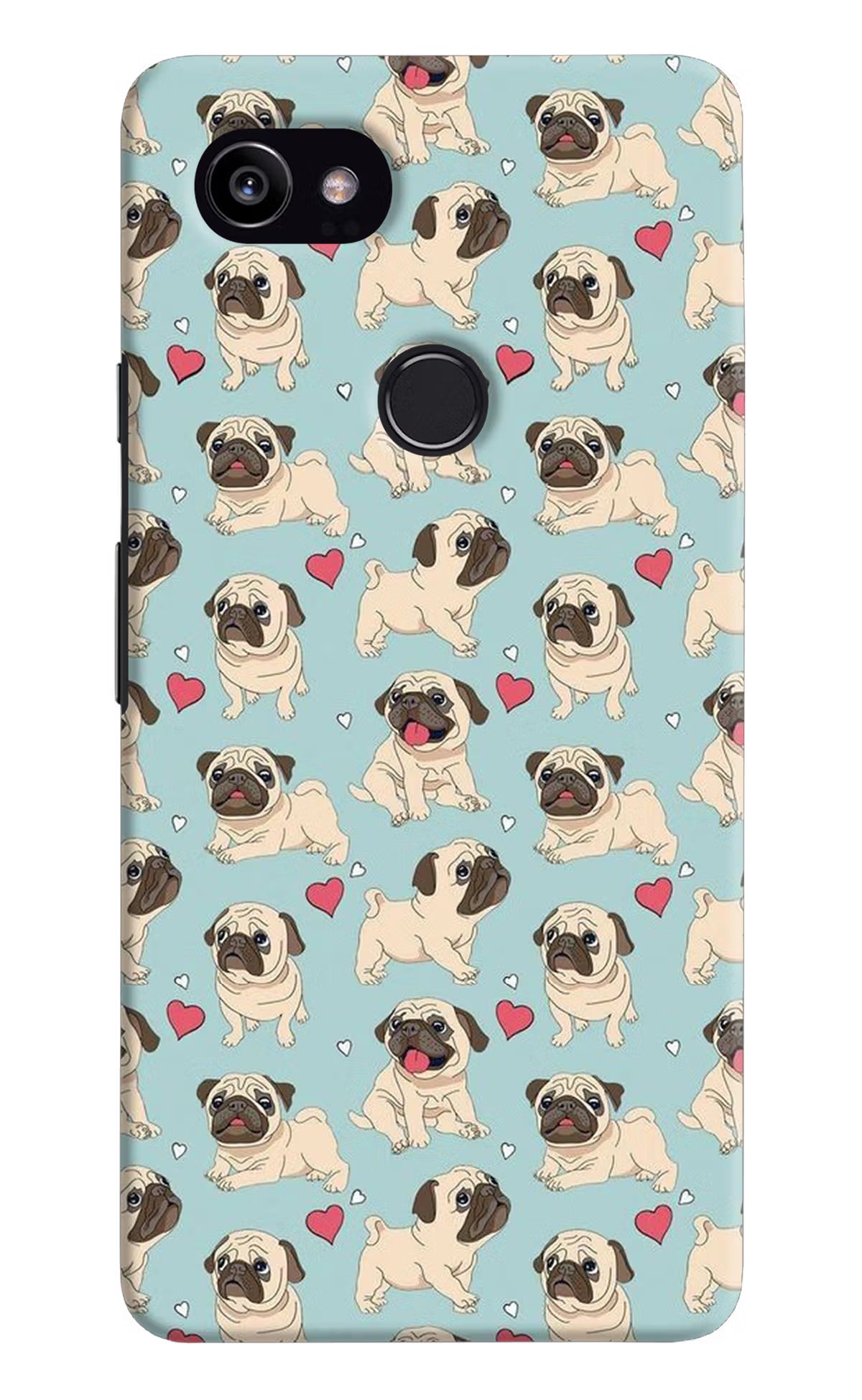 Pug Dog Google Pixel 2 XL Back Cover - Pug Dog Google Pixel 2 XL Hard Case Back Cover by Casekaro Pug Dog Google Pixel 2 XL Hard Case Back Cover by Casekaro