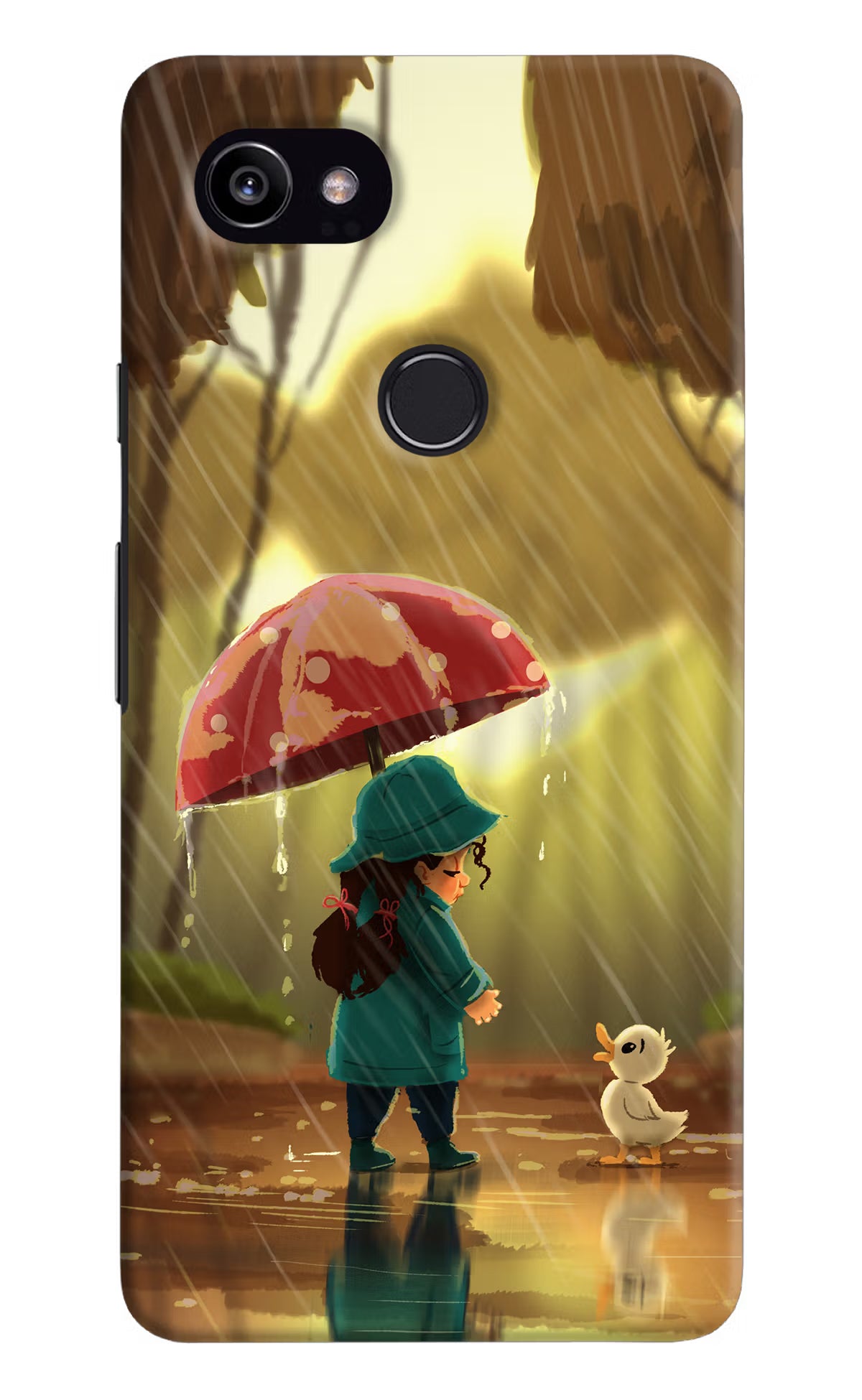 Rainy Day Google Pixel 2 XL Back Cover - Rainy Day Google Pixel 2 XL Hard Case Back Cover by Casekaro Rainy Day Google Pixel 2 XL Hard Case Back Cover by Casekaro