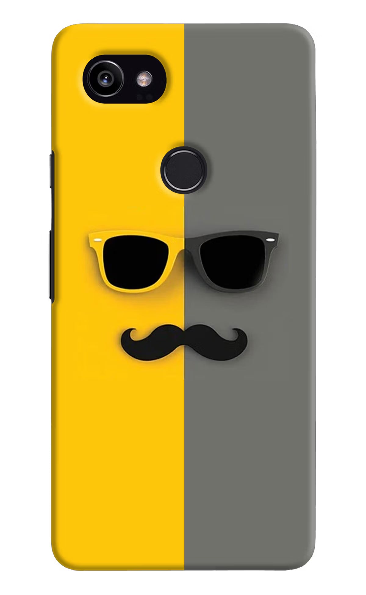 Sunglasses with Mustache Google Pixel 2 XL Back Cover - Sunglasses with Mustache Google Pixel 2 XL Hard Case Back Cover by Casekaro Sunglasses with Mustache Google Pixel 2 XL Hard Case Back Cover by Casekaro