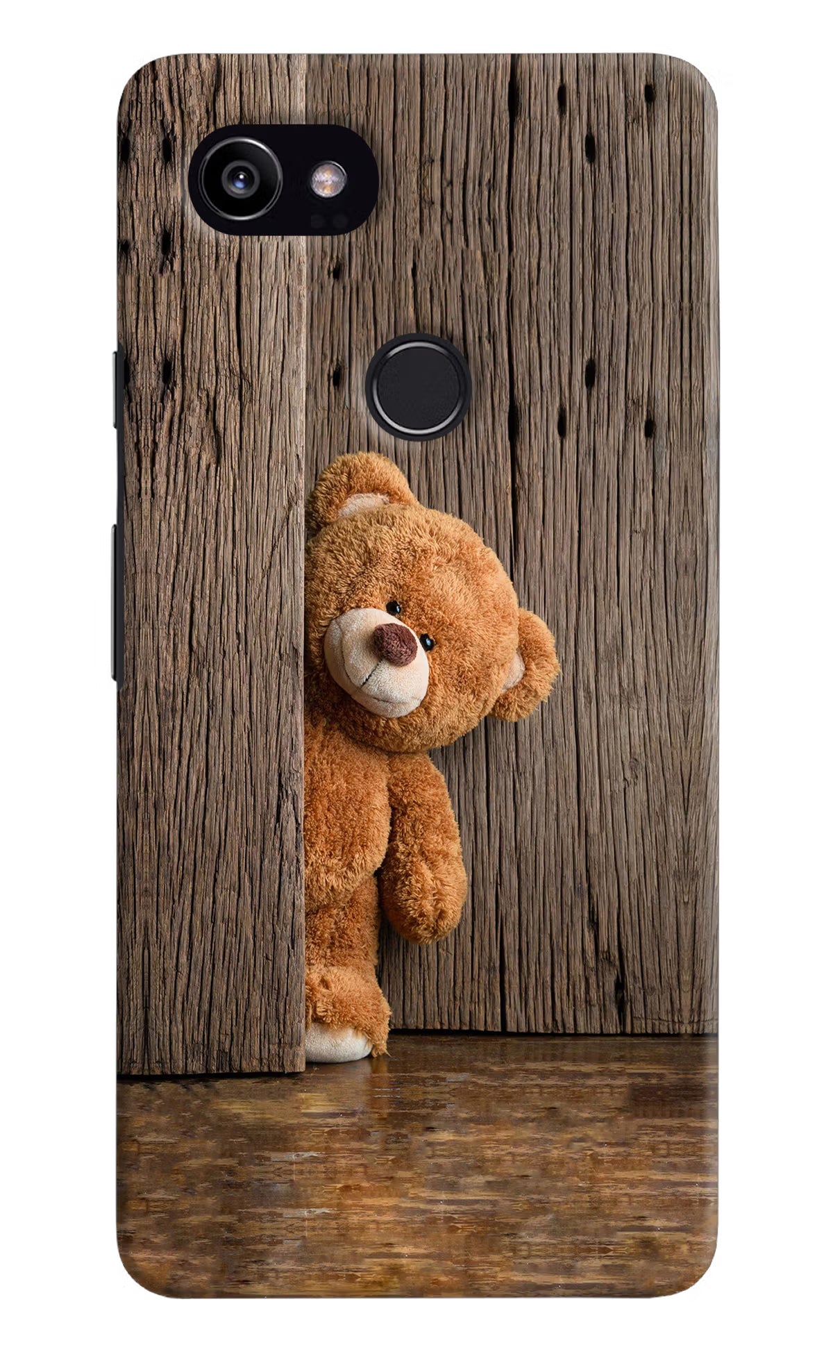 Teddy Wooden Google Pixel 2 XL Back Cover - Teddy Wooden Google Pixel 2 XL Hard Case Back Cover by Casekaro Teddy Wooden Google Pixel 2 XL Hard Case Back Cover by Casekaro