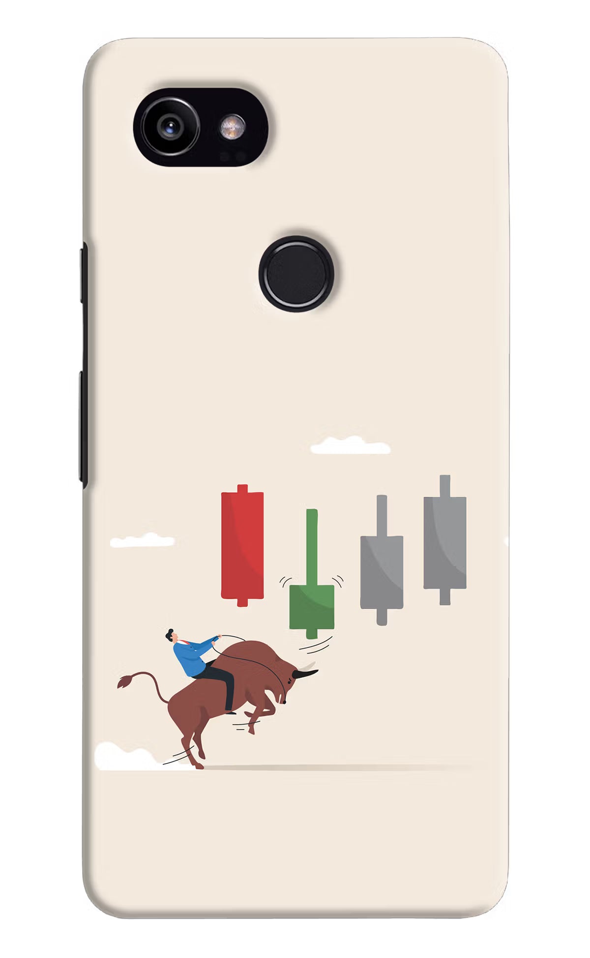 Bull Trading Momentum Google Pixel 2 XL Back Cover - Bull Trading Momentum Google Pixel 2 XL Hard Case Back Cover by Casekaro Bull Trading Momentum Google Pixel 2 XL Hard Case Back Cover by Casekaro