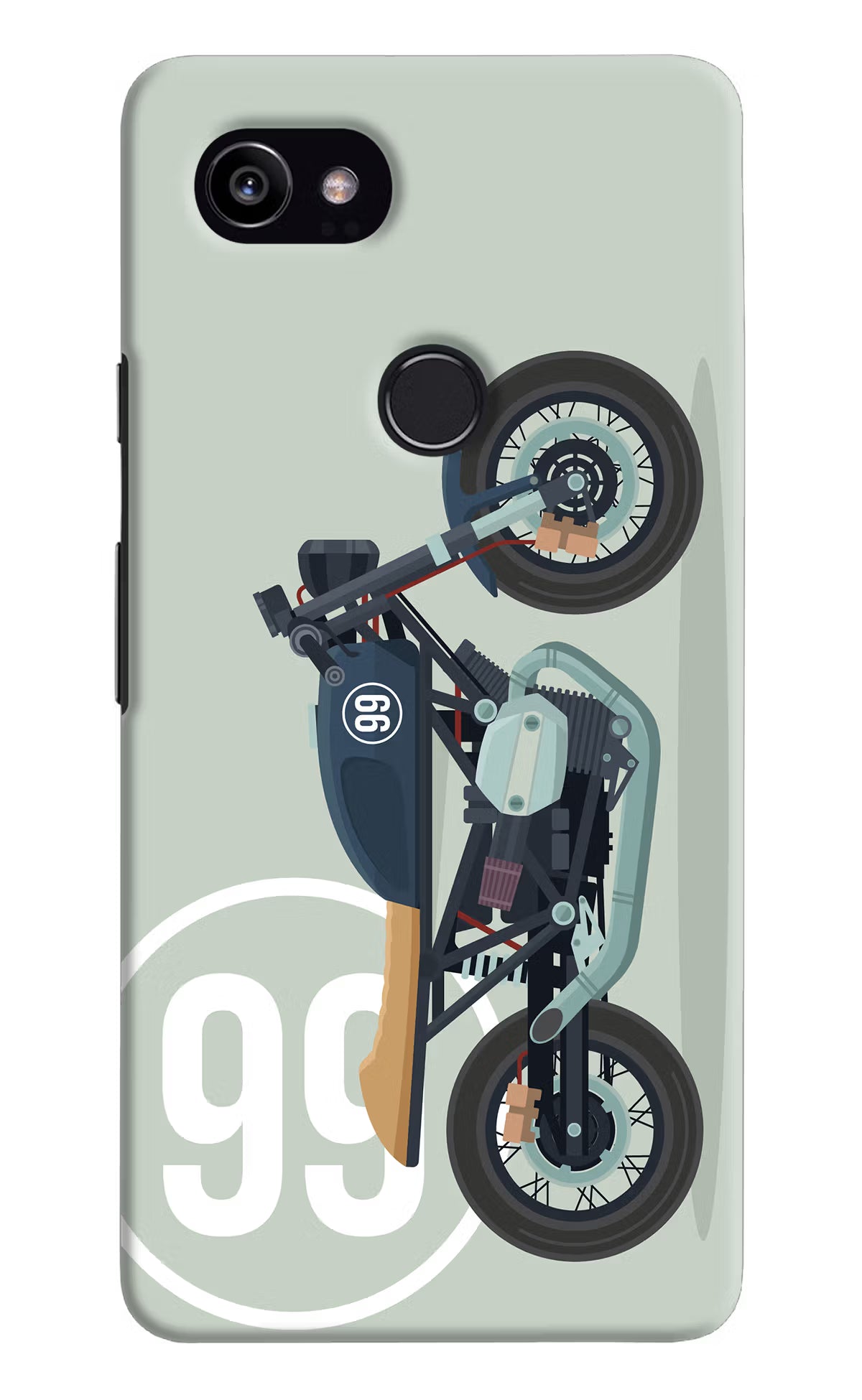 Classic Cafe Racer 99 Google Pixel 2 XL Back Cover - Classic Cafe Racer 99 Google Pixel 2 XL Hard Case Back Cover by Casekaro Classic Cafe Racer 99 Google Pixel 2 XL Hard Case Back Cover by Casekaro