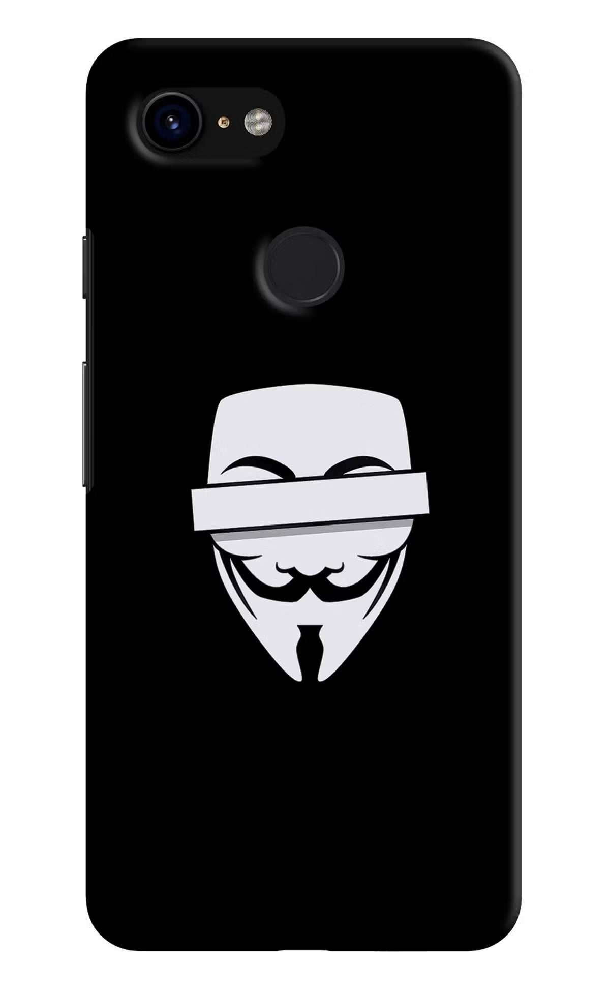 Anonymous Face Google Pixel 3 Back Cover - Anonymous Face Google Pixel 3 Hard Case Back Cover by Casekaro Anonymous Face Google Pixel 3 Hard Case Back Cover by Casekaro