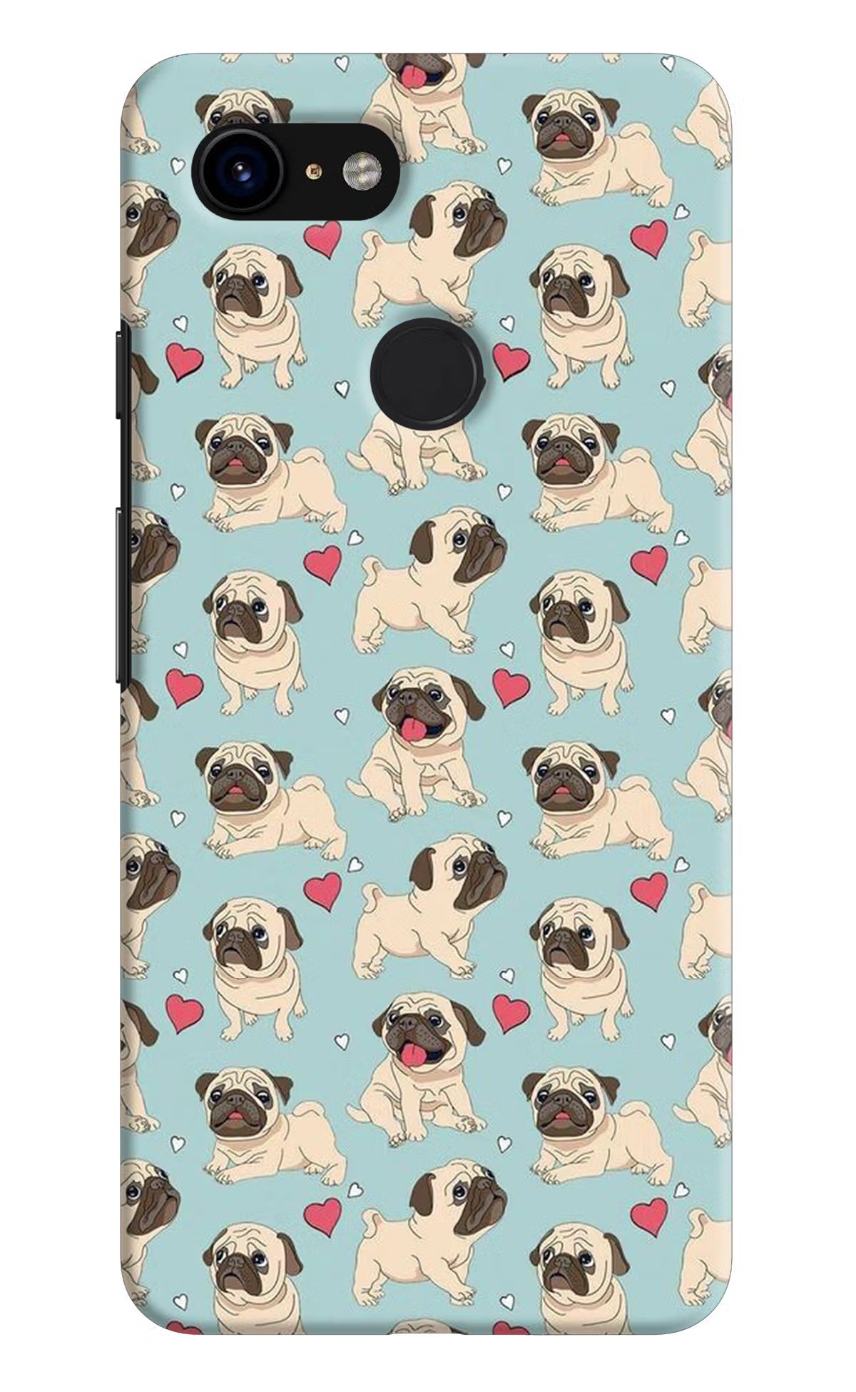 Pug Dog Google Pixel 3 Back Cover - Pug Dog Google Pixel 3 Hard Case Back Cover by Casekaro Pug Dog Google Pixel 3 Hard Case Back Cover by Casekaro