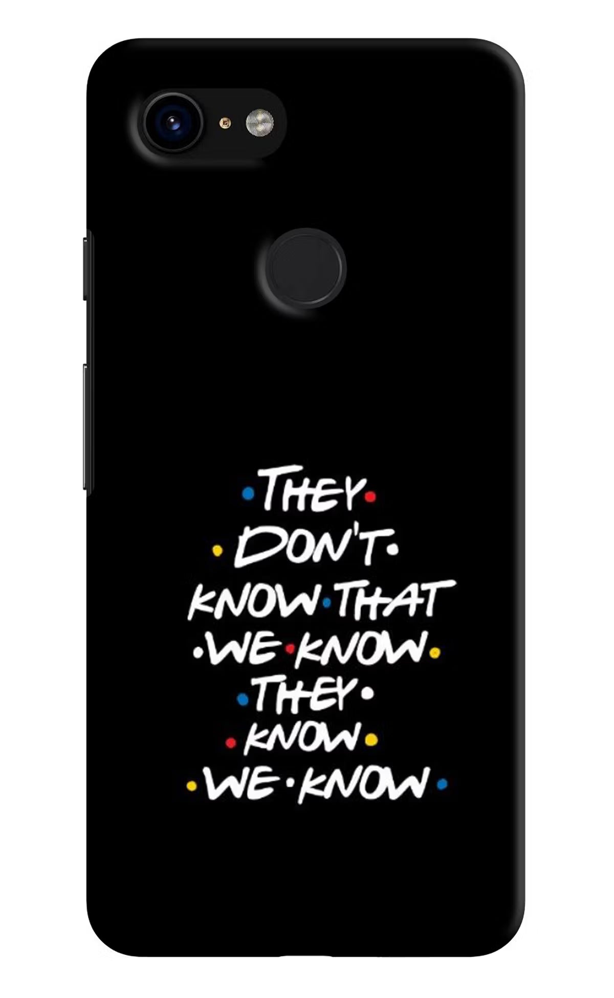 FRIENDS Dialogue Google Pixel 3 Back Cover - FRIENDS Dialogue Google Pixel 3 Hard Case Back Cover by Casekaro FRIENDS Dialogue Google Pixel 3 Hard Case Back Cover by Casekaro