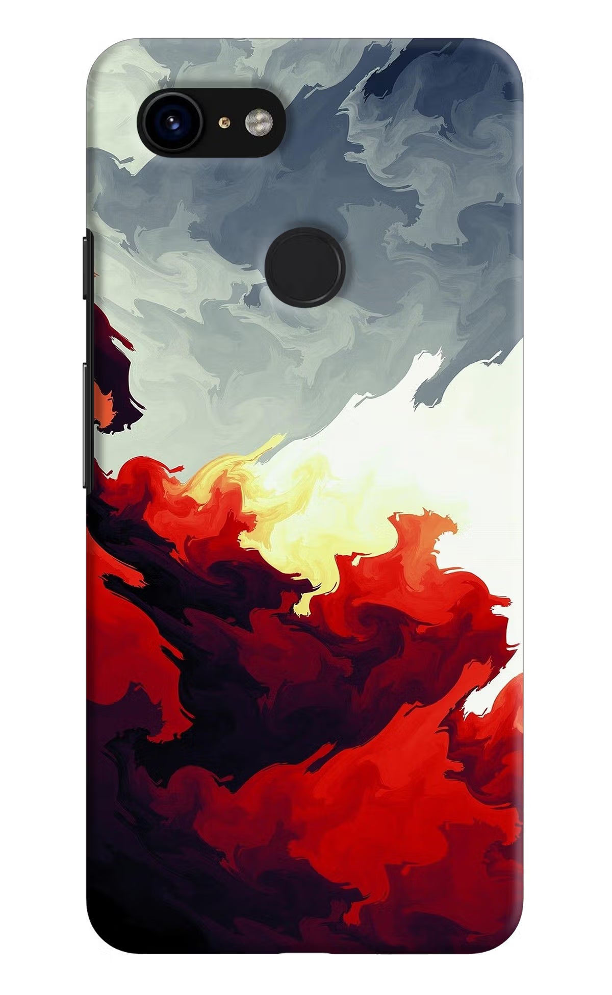 Fire Cloud Google Pixel 3 Back Cover - Fire Cloud Google Pixel 3 Hard Case Back Cover by Casekaro Fire Cloud Google Pixel 3 Hard Case Back Cover by Casekaro
