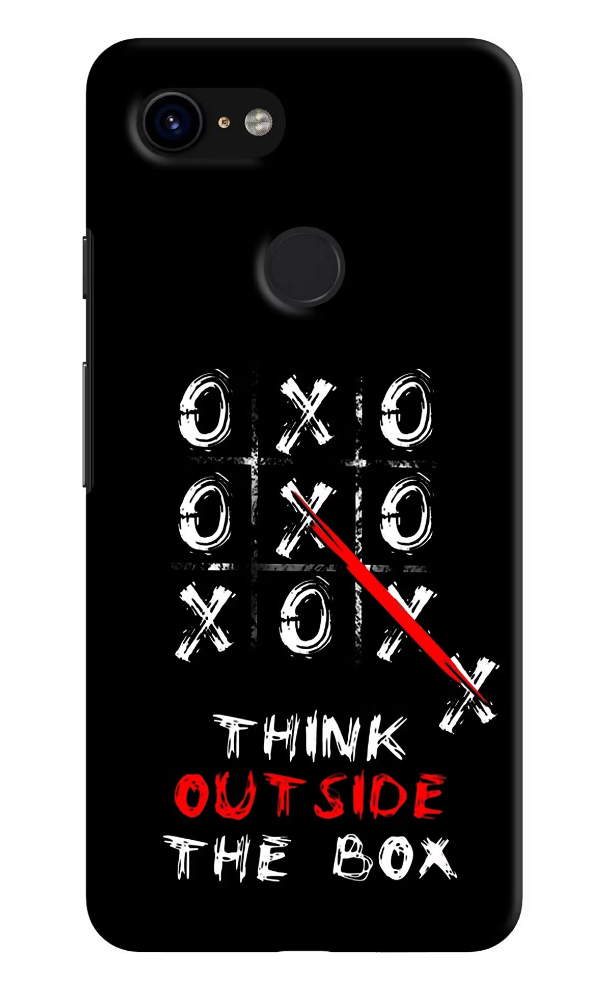 Think out of the BOX Google Pixel 3 Back Cover - Think out of the BOX Google Pixel 3 Hard Case Back Cover by Casekaro Think out of the BOX Google Pixel 3 Hard Case Back Cover by Casekaro