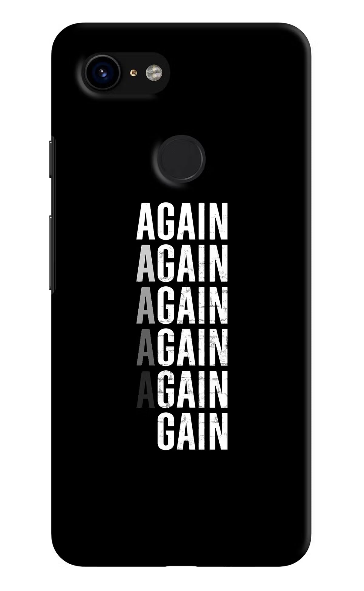 Again Again Gain Google Pixel 3 Back Cover - Again Again Gain Google Pixel 3 Hard Case Back Cover by Casekaro Again Again Gain Google Pixel 3 Hard Case Back Cover by Casekaro