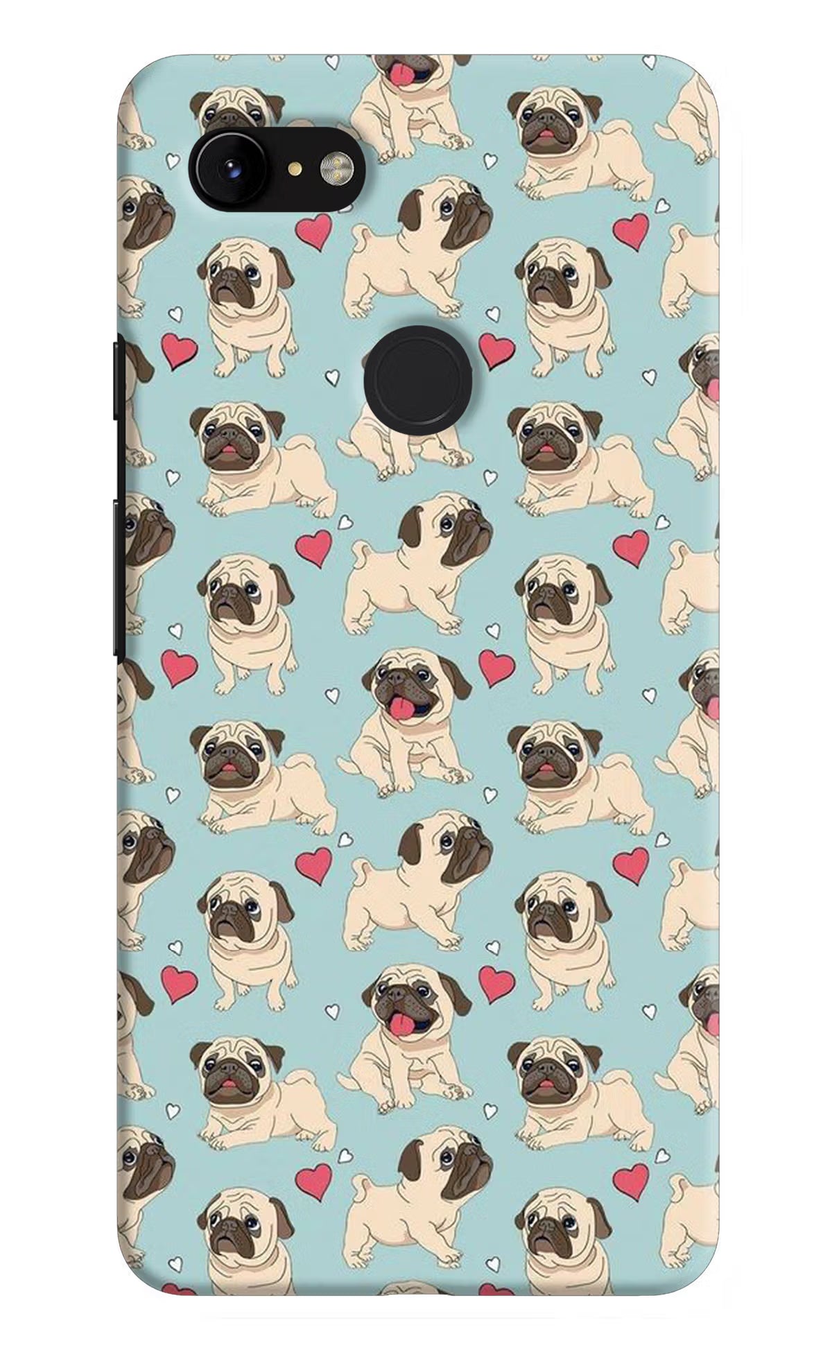 Pug Dog Google Pixel 3 XL Back Cover - Pug Dog Google Pixel 3 XL Hard Case Back Cover by Casekaro Pug Dog Google Pixel 3 XL Hard Case Back Cover by Casekaro
