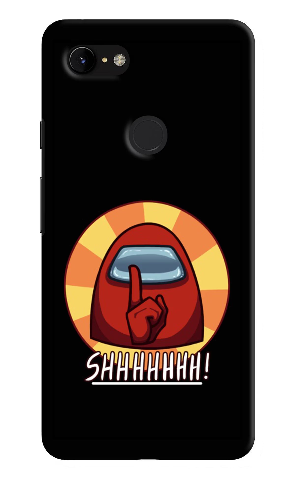 Among Us Shhh! Google Pixel 3 XL Back Cover - Among Us Shhh! Google Pixel 3 XL Hard Case Back Cover by Casekaro Among Us Shhh! Google Pixel 3 XL Hard Case Back Cover by Casekaro