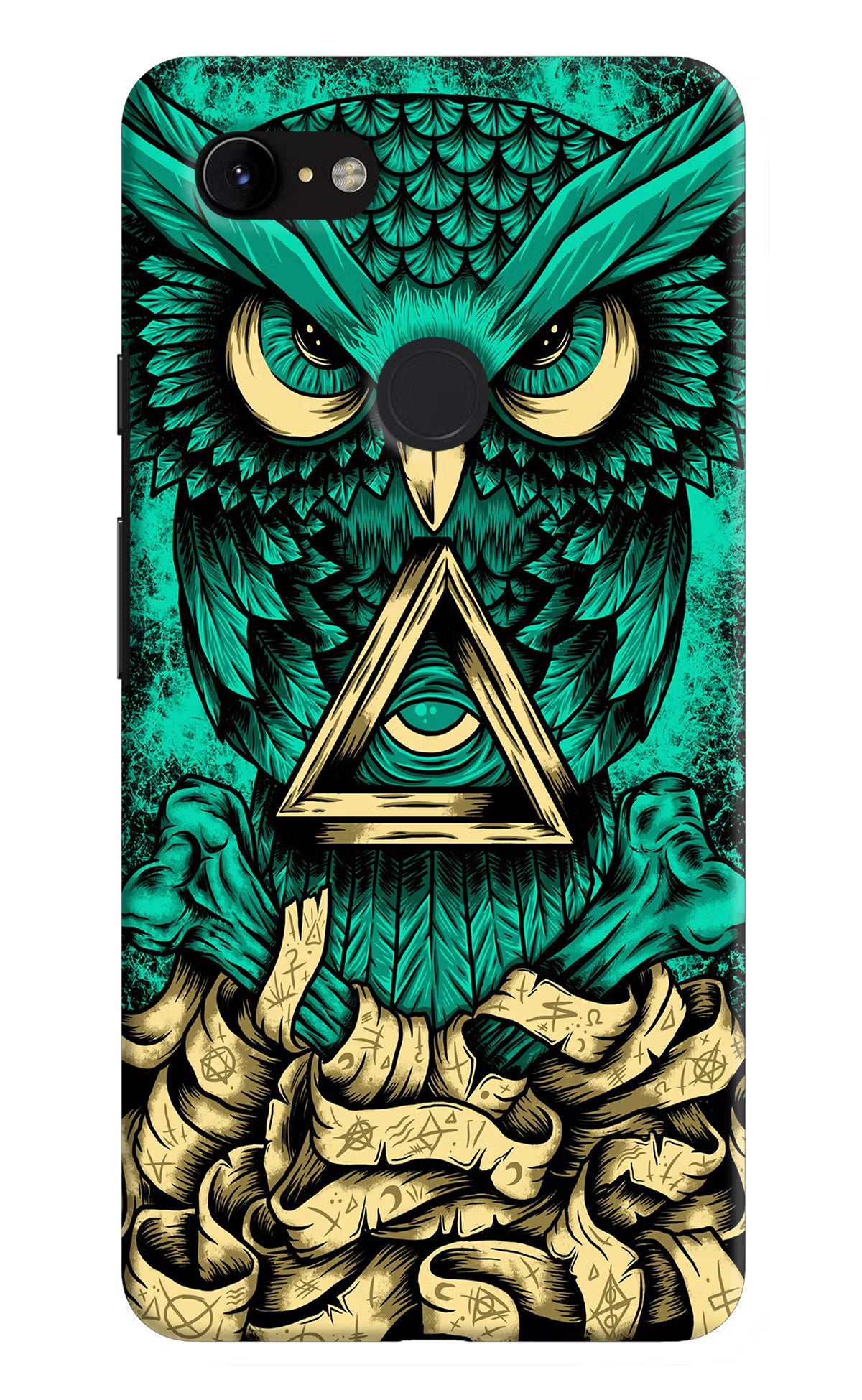 Green Owl Google Pixel 3 XL Back Cover - Green Owl Google Pixel 3 XL Hard Case Back Cover by Casekaro Green Owl Google Pixel 3 XL Hard Case Back Cover by Casekaro