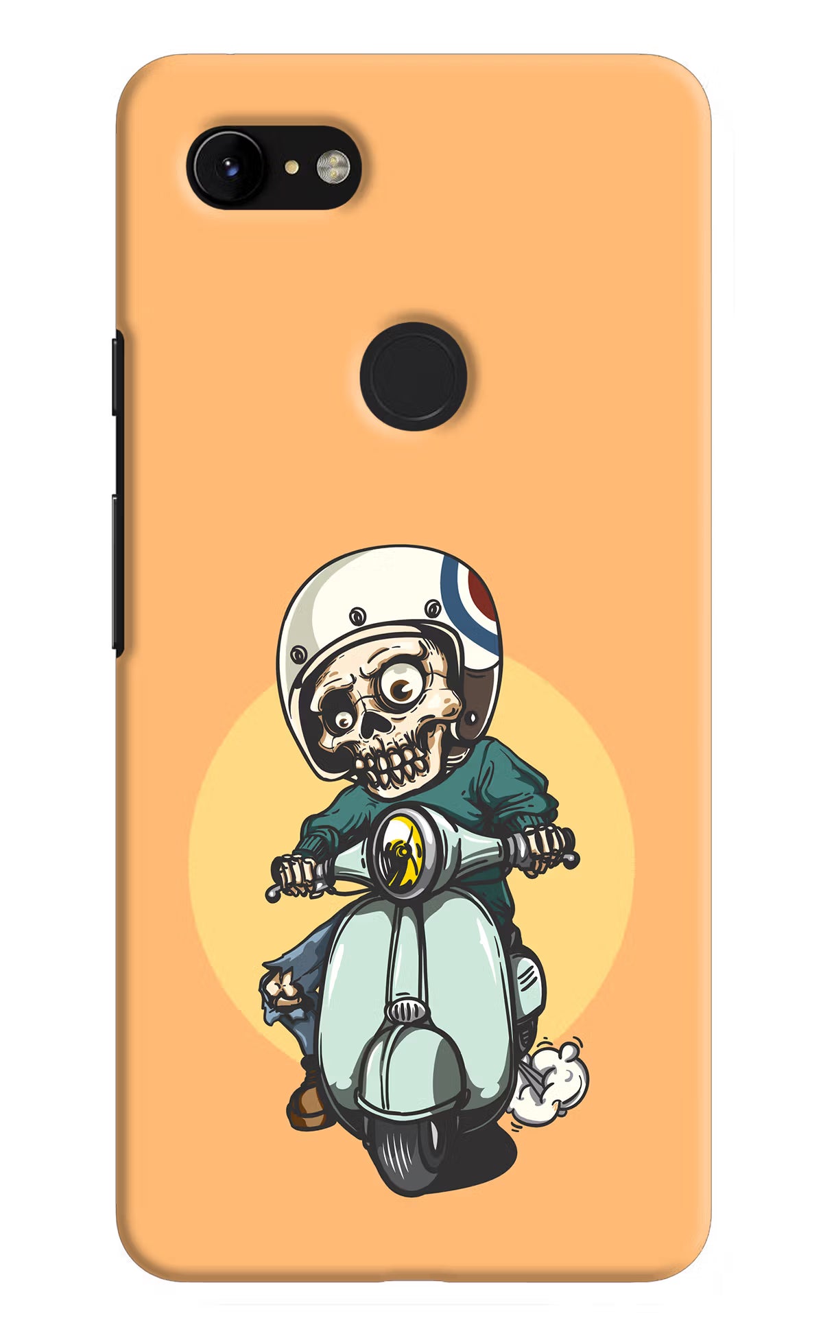 Undead Biker Google Pixel 3 XL Back Cover - Undead Biker Google Pixel 3 XL Hard Case Back Cover by Casekaro Undead Biker Google Pixel 3 XL Hard Case Back Cover by Casekaro