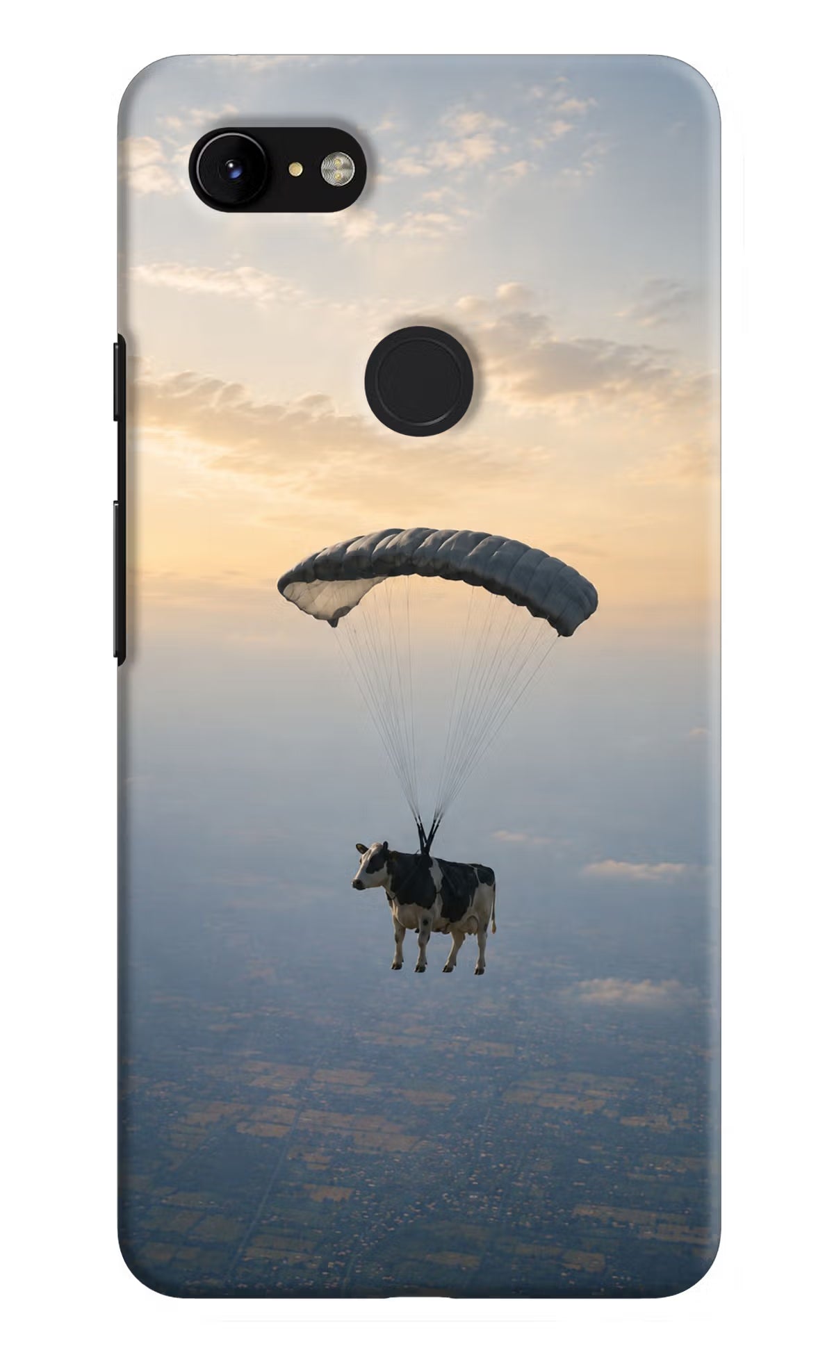 Skydiving Cow Google Pixel 3 XL Back Cover - Skydiving Cow Google Pixel 3 XL Back Cover Skydiving Cow Google Pixel 3 XL Back Cover