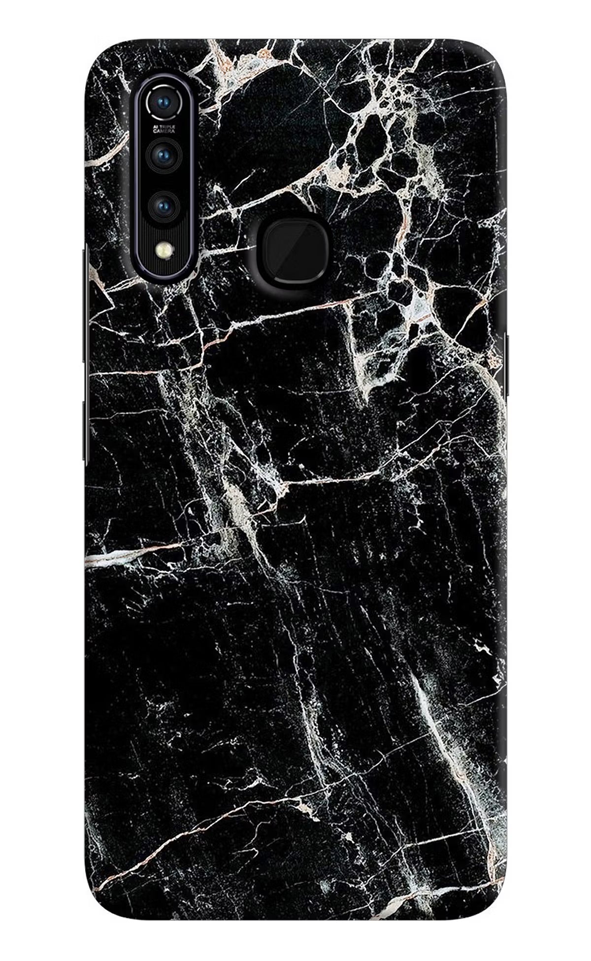 Black Marble Texture Vivo Z1 Pro Back Cover - Black Marble Texture Vivo Z1 Pro Hard Case Back Cover by Casekaro Black Marble Texture Vivo Z1 Pro Hard Case Back Cover by Casekaro