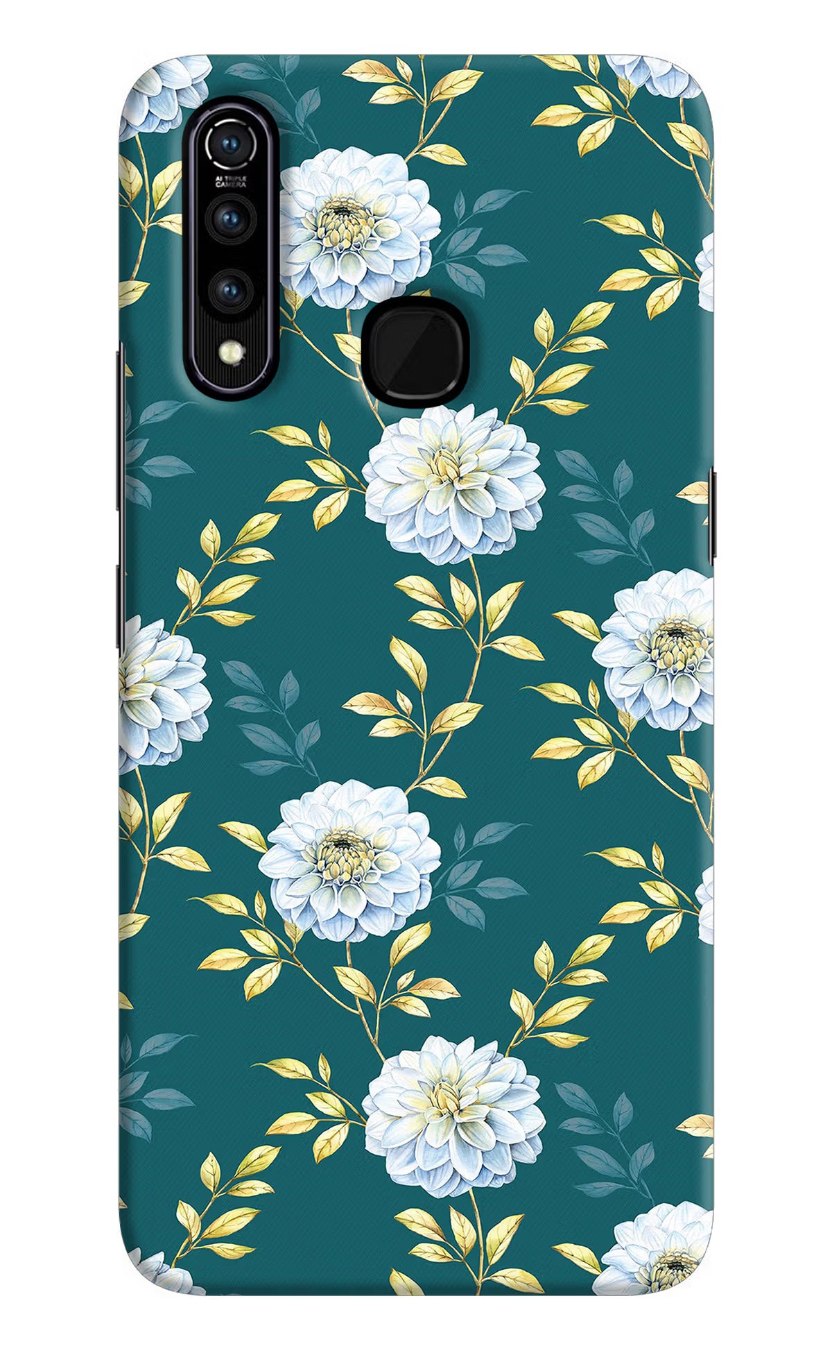 Flowers Vivo Z1 Pro Back Cover - Flowers Vivo Z1 Pro Hard Case Back Cover by Casekaro Flowers Vivo Z1 Pro Hard Case Back Cover by Casekaro