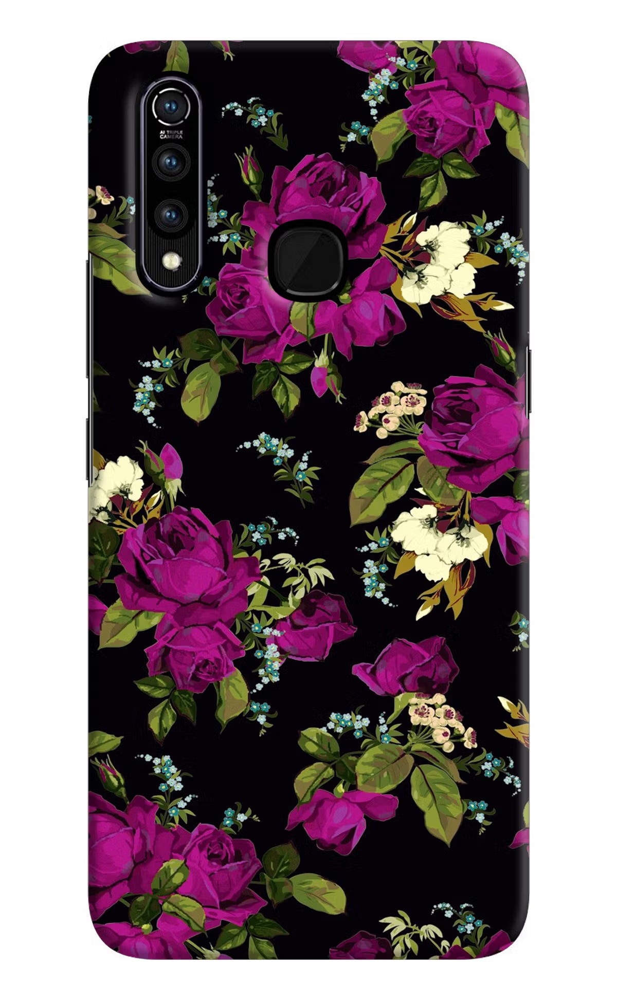 Flowers Vivo Z1 Pro Back Cover - Flowers Vivo Z1 Pro Hard Case Back Cover by Casekaro Flowers Vivo Z1 Pro Hard Case Back Cover by Casekaro