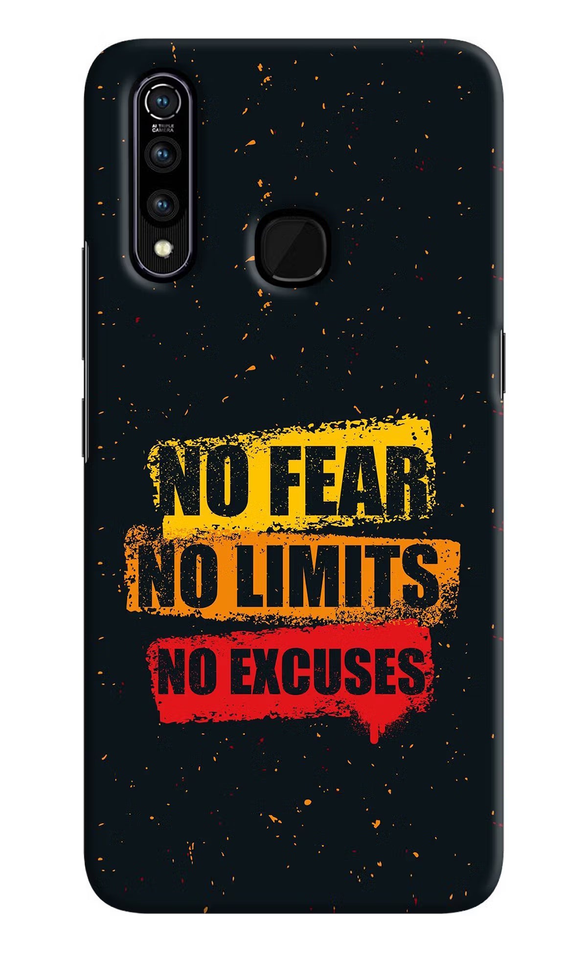 No Fear No Limits No Excuse Vivo Z1 Pro Back Cover - No Fear No Limits No Excuse Vivo Z1 Pro Hard Case Back Cover by Casekaro No Fear No Limits No Excuse Vivo Z1 Pro Hard Case Back Cover by Casekaro
