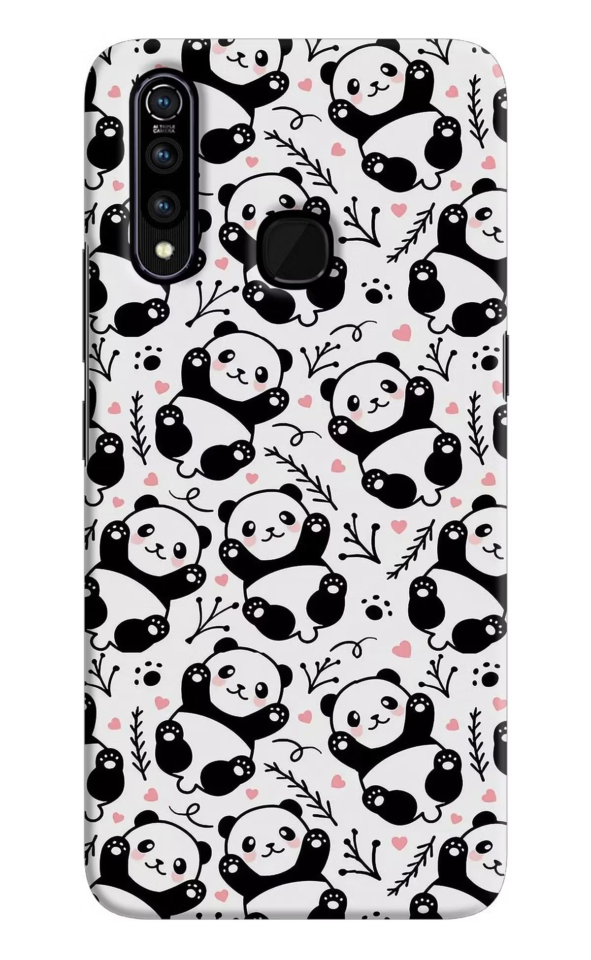 Cute Panda Vivo Z1 Pro Back Cover - Cute Panda Vivo Z1 Pro Hard Case Back Cover by Casekaro Cute Panda Vivo Z1 Pro Hard Case Back Cover by Casekaro