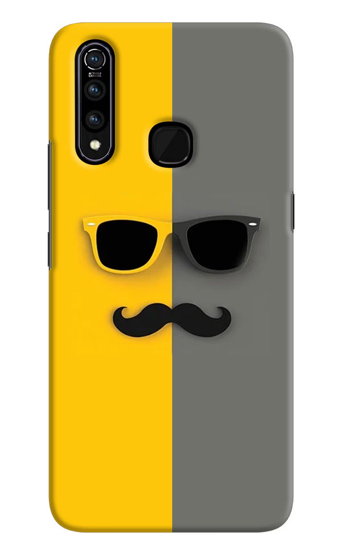 Sunglasses with Mustache Vivo Z1 Pro Back Cover - Sunglasses with Mustache Vivo Z1 Pro Hard Case Back Cover by Casekaro Sunglasses with Mustache Vivo Z1 Pro Hard Case Back Cover by Casekaro