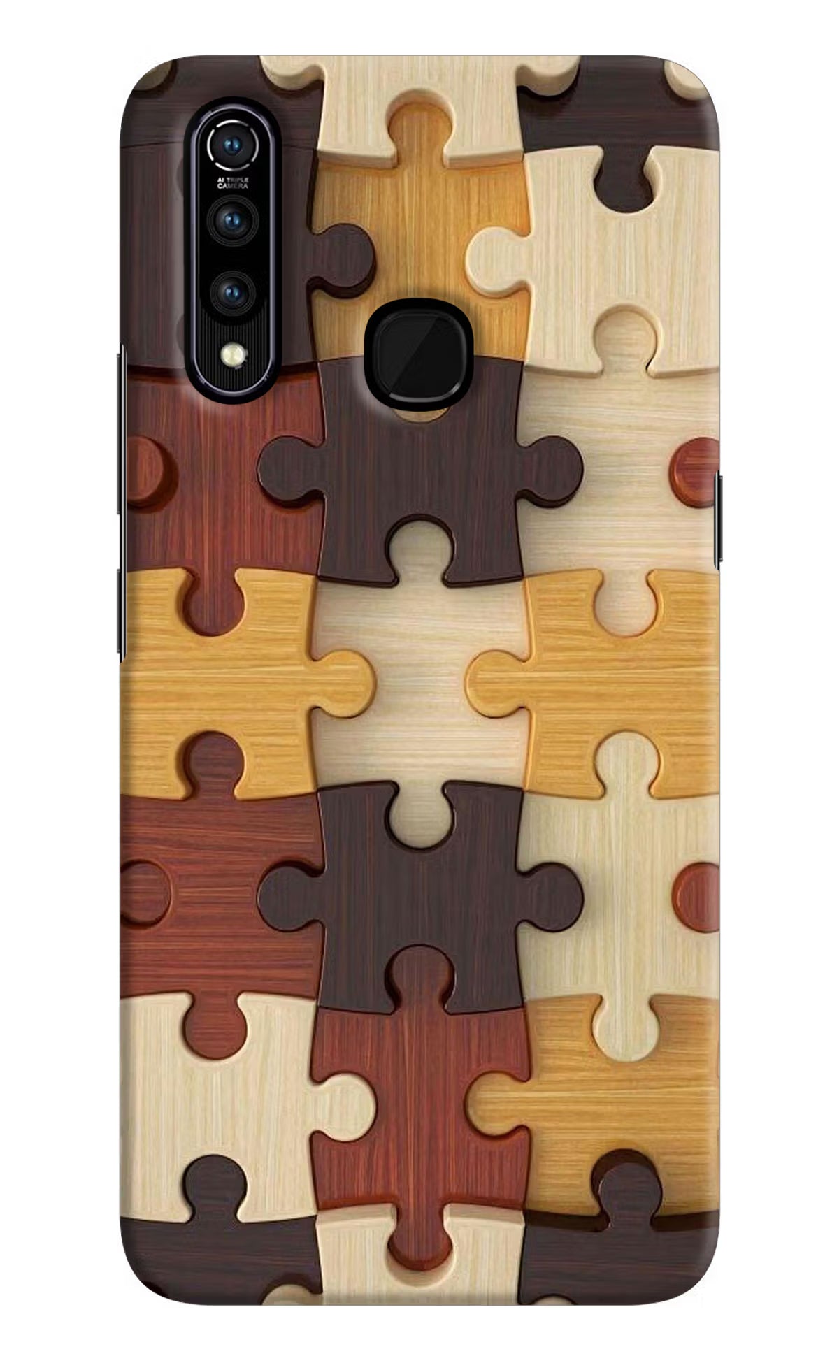 Wooden Puzzle Vivo Z1 Pro Back Cover - Wooden Puzzle Vivo Z1 Pro Hard Case Back Cover by Casekaro Wooden Puzzle Vivo Z1 Pro Hard Case Back Cover by Casekaro