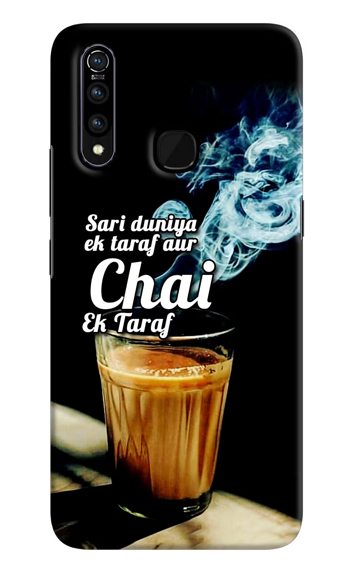 Chai Ek Taraf Quote Vivo Z1 Pro Back Cover - Chai Ek Taraf Quote Vivo Z1 Pro Hard Case Back Cover by Casekaro Chai Ek Taraf Quote Vivo Z1 Pro Hard Case Back Cover by Casekaro