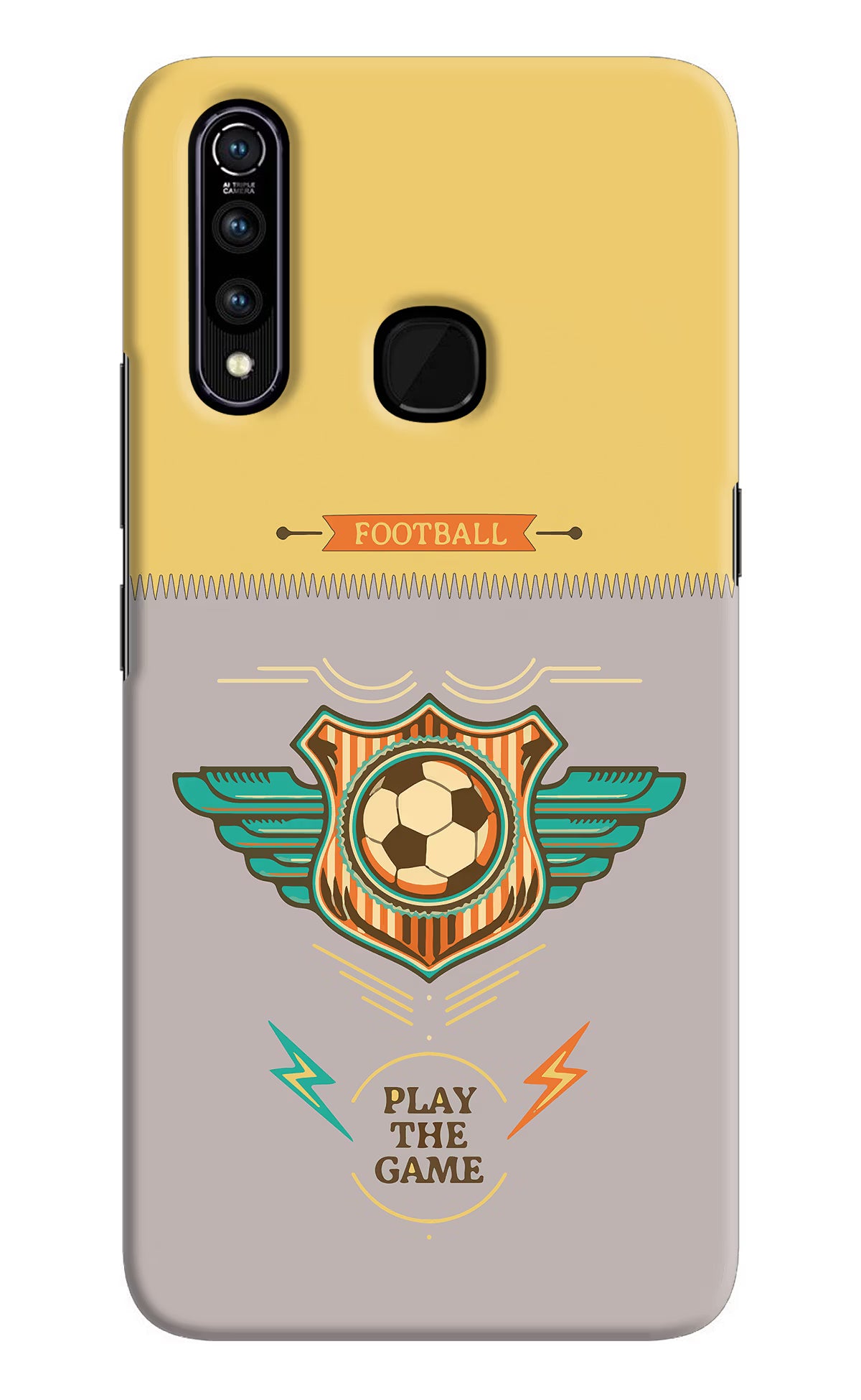 Football Vivo Z1 Pro Back Cover - Football Vivo Z1 Pro Hard Case Back Cover by Casekaro Football Vivo Z1 Pro Hard Case Back Cover by Casekaro