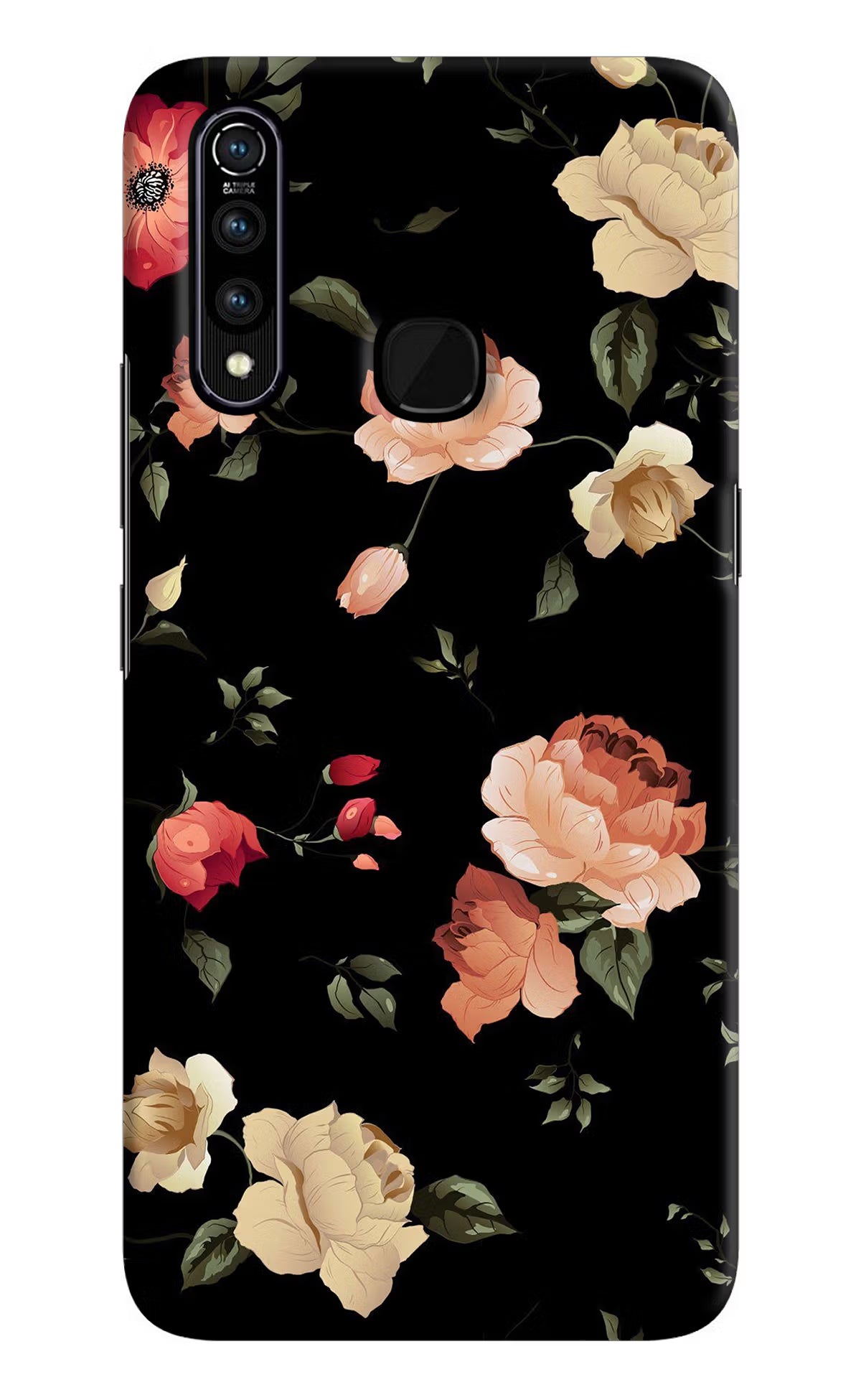 Flowers Vivo Z1 Pro Back Cover - Flowers Vivo Z1 Pro Hard Case Back Cover by Casekaro Flowers Vivo Z1 Pro Hard Case Back Cover by Casekaro