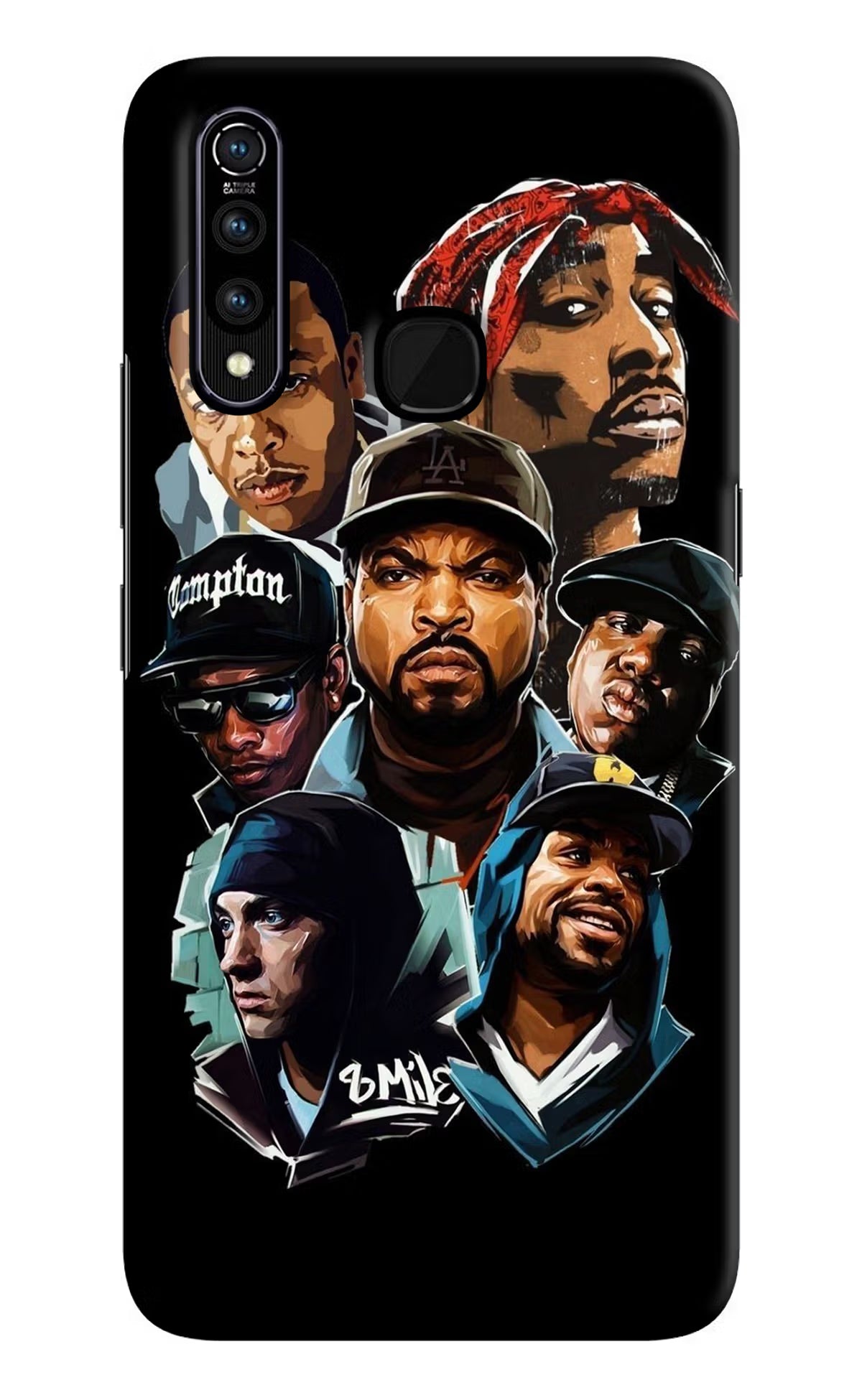 Rappers Vivo Z1 Pro Back Cover - Rappers Vivo Z1 Pro Hard Case Back Cover by Casekaro Rappers Vivo Z1 Pro Hard Case Back Cover by Casekaro